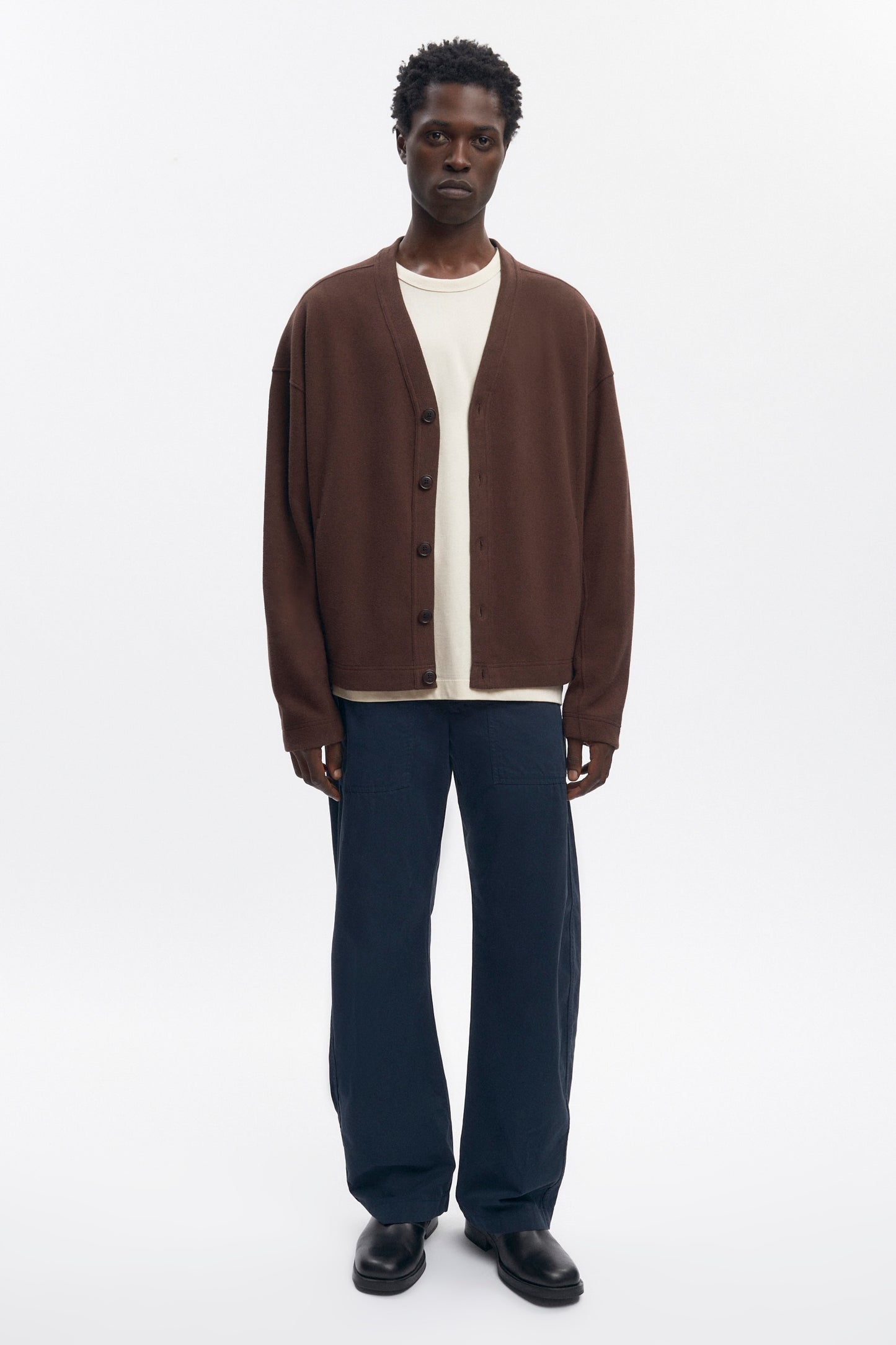Men's Cozy Cardigan in Coffee Bean