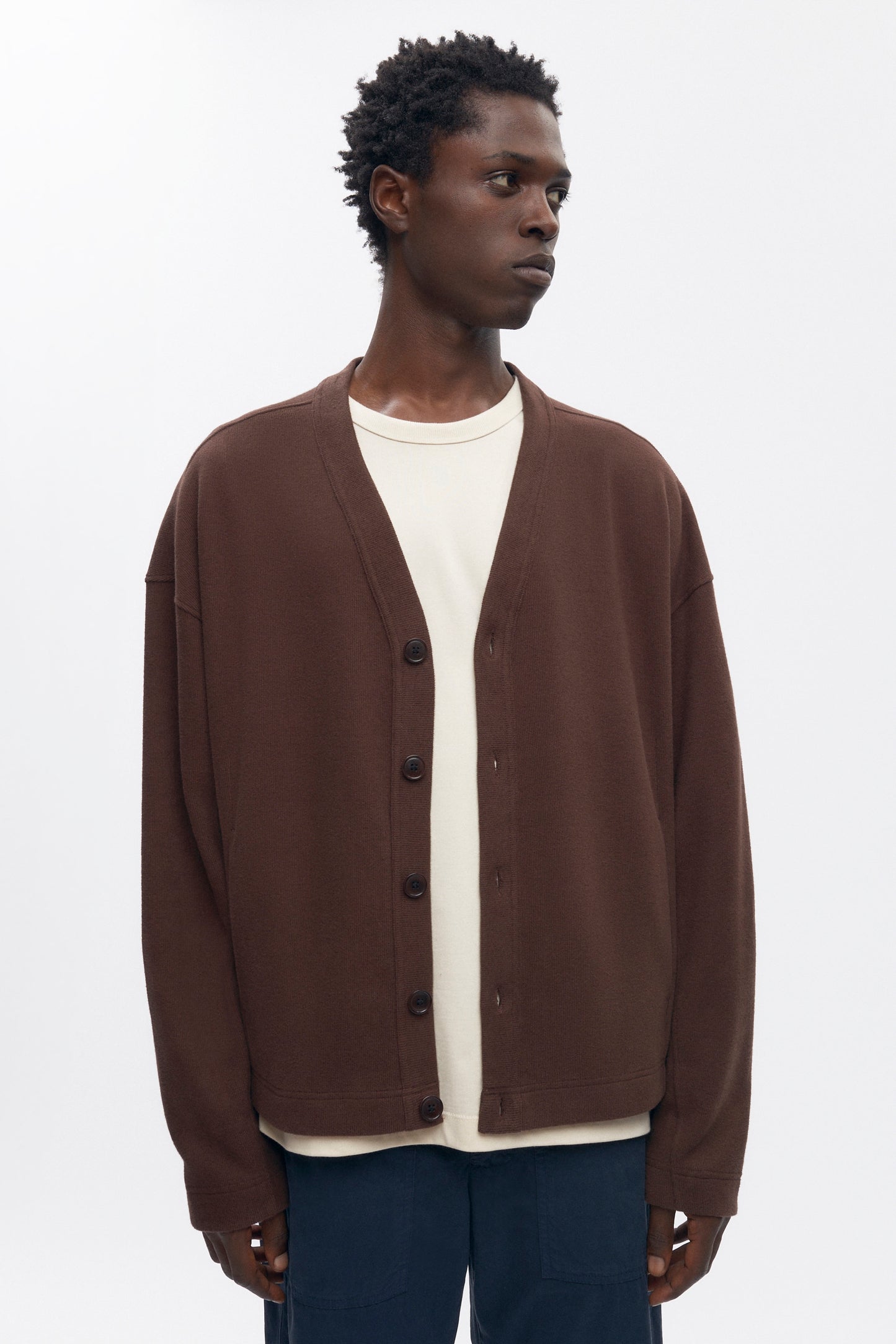 Men's Cozy Cardigan in Coffee Bean