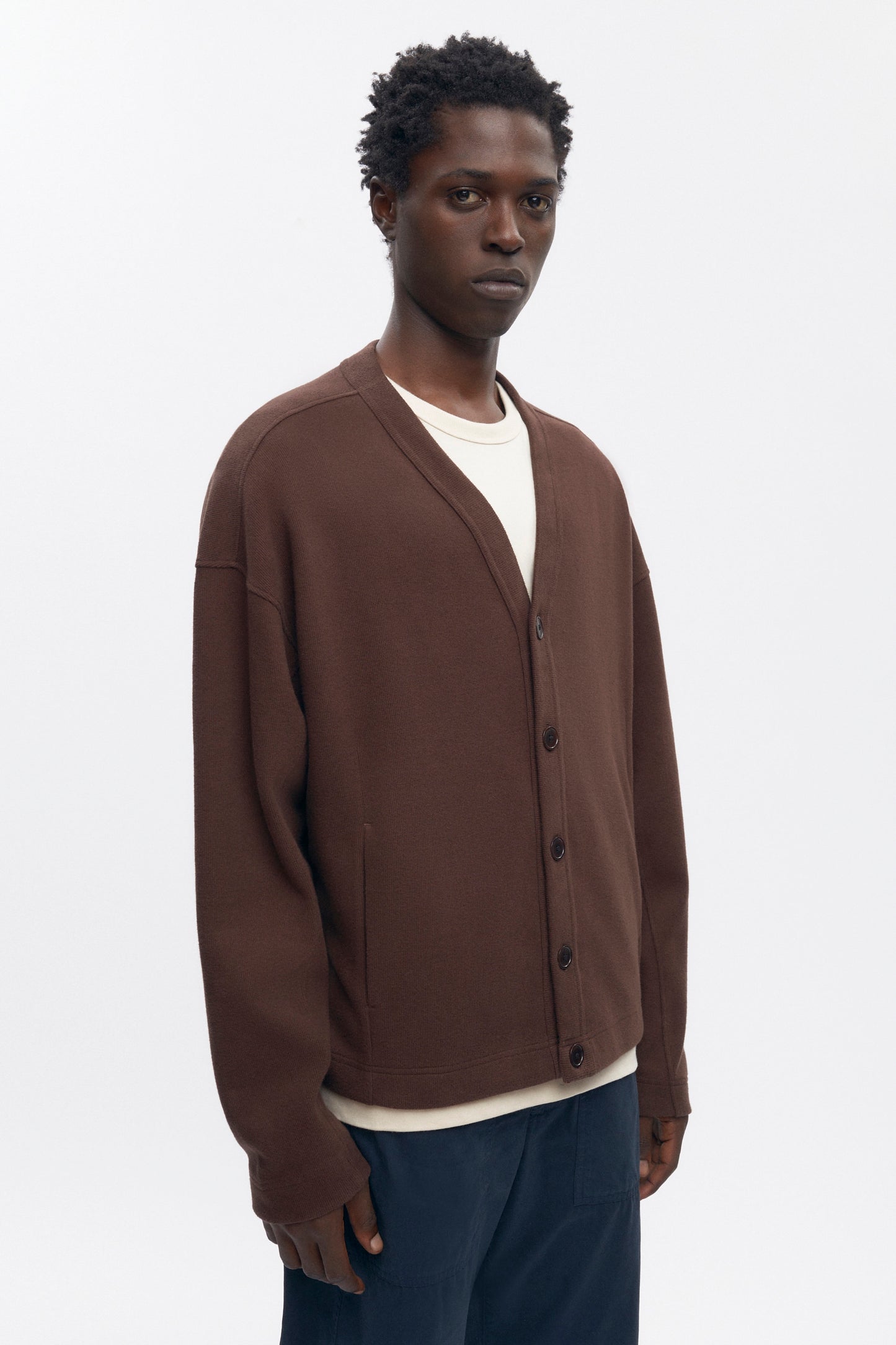Men's Cozy Cardigan in Coffee Bean