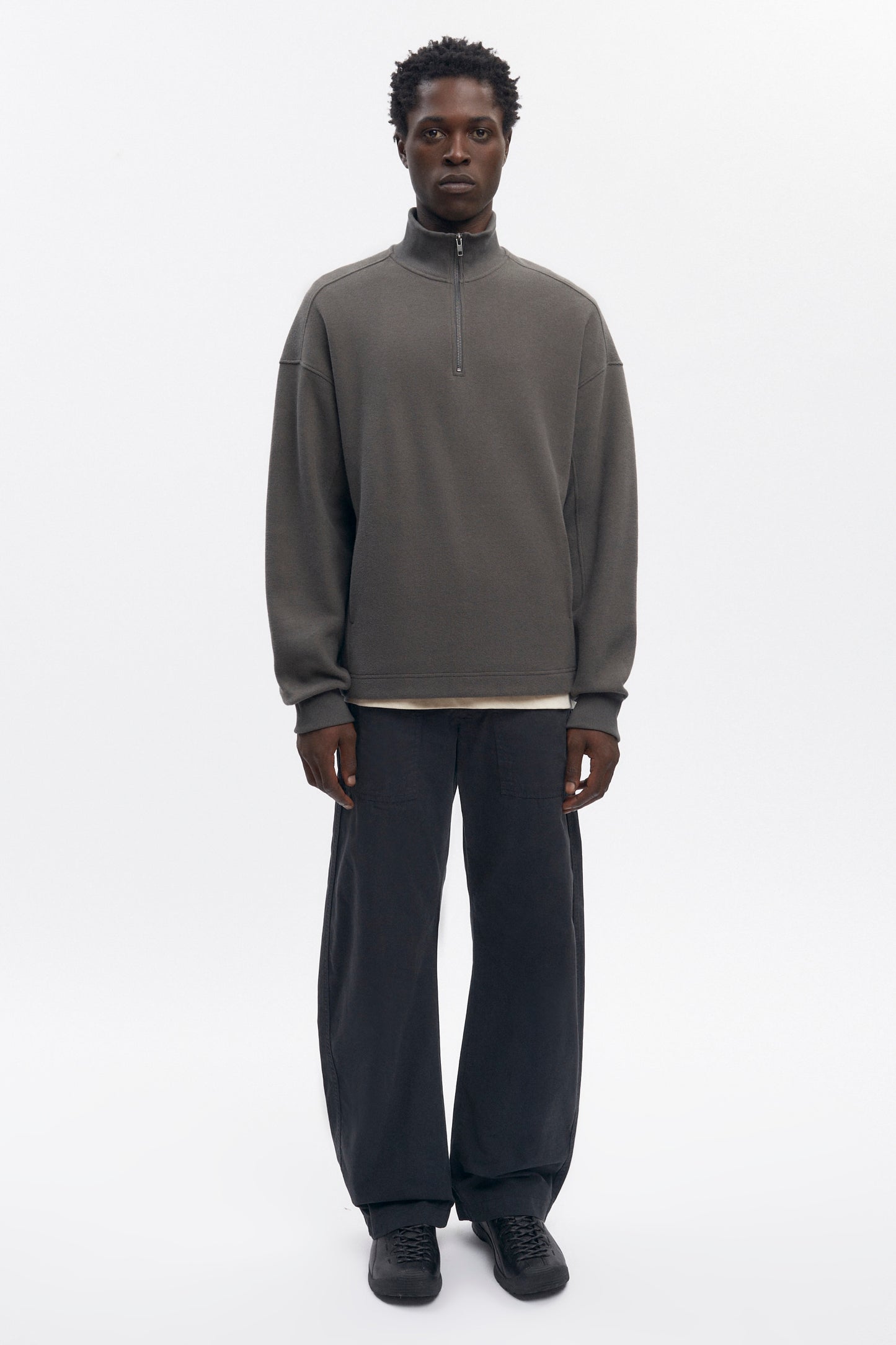 Men's Cozy Quarter Zip in Beluga