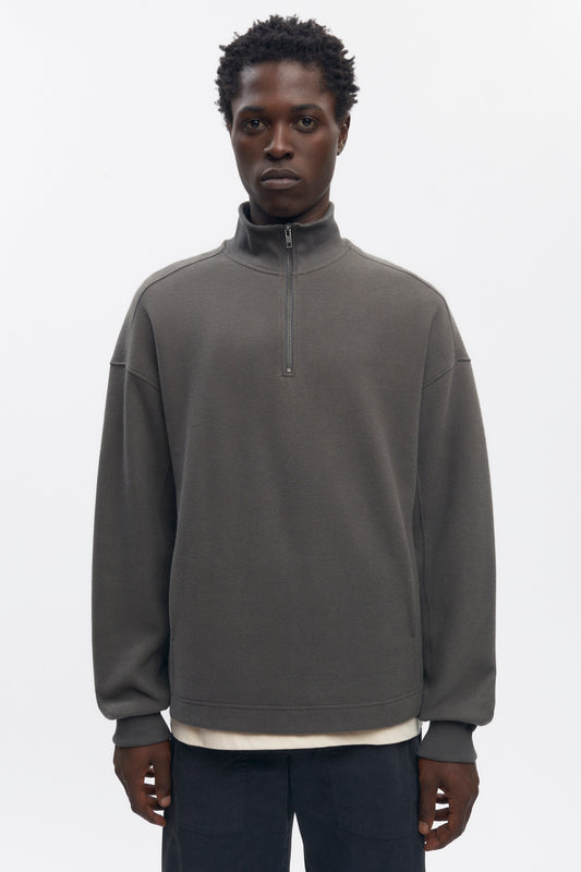Men's Cozy Quarter Zip in Beluga