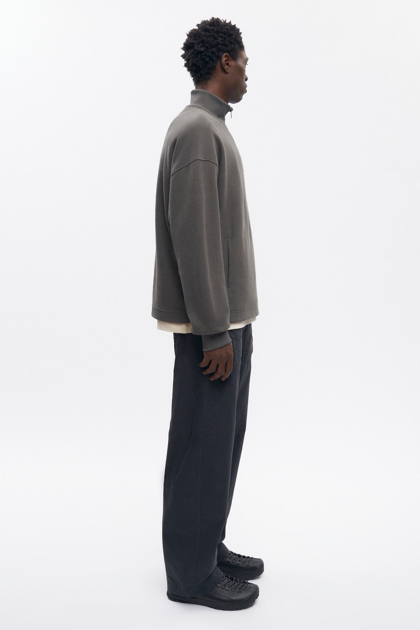 Men's Cozy Quarter Zip in Beluga