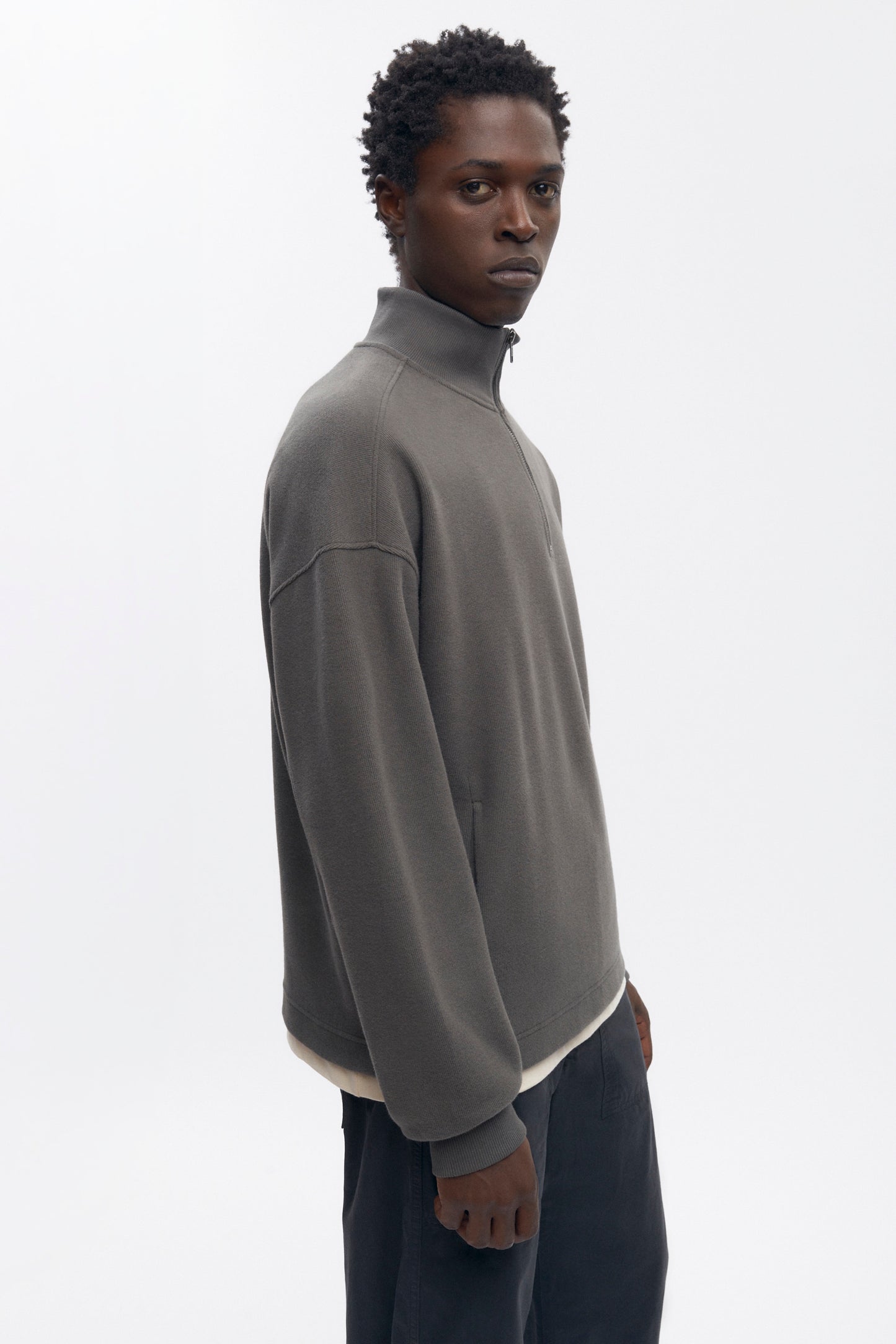 Men's Cozy Quarter Zip in Beluga
