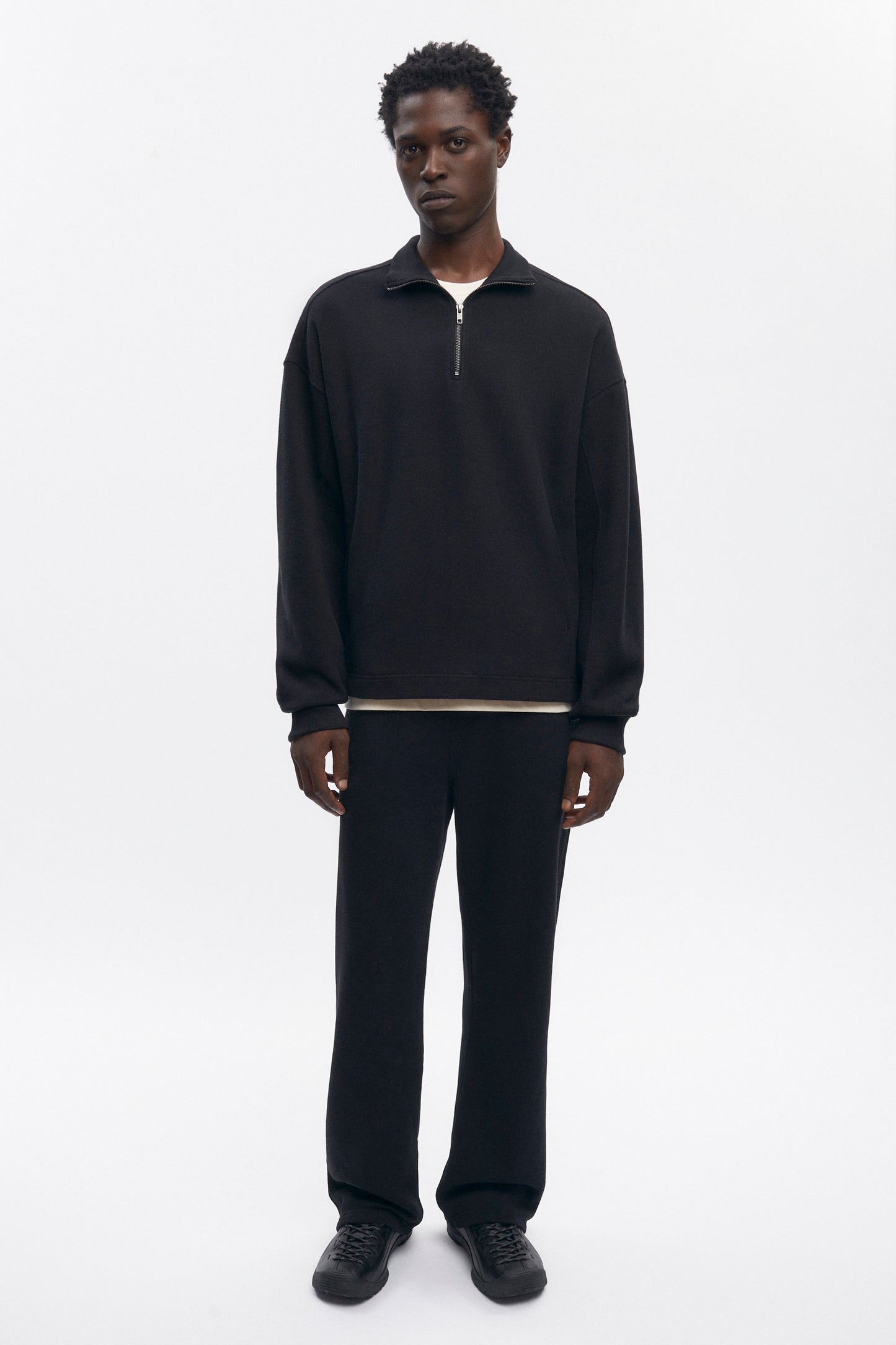 Men's Cozy Quarter Zip in Black