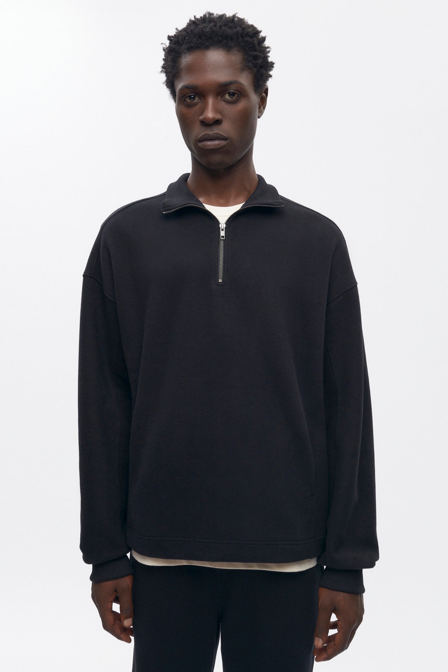 Men's Cozy Quarter Zip in Black