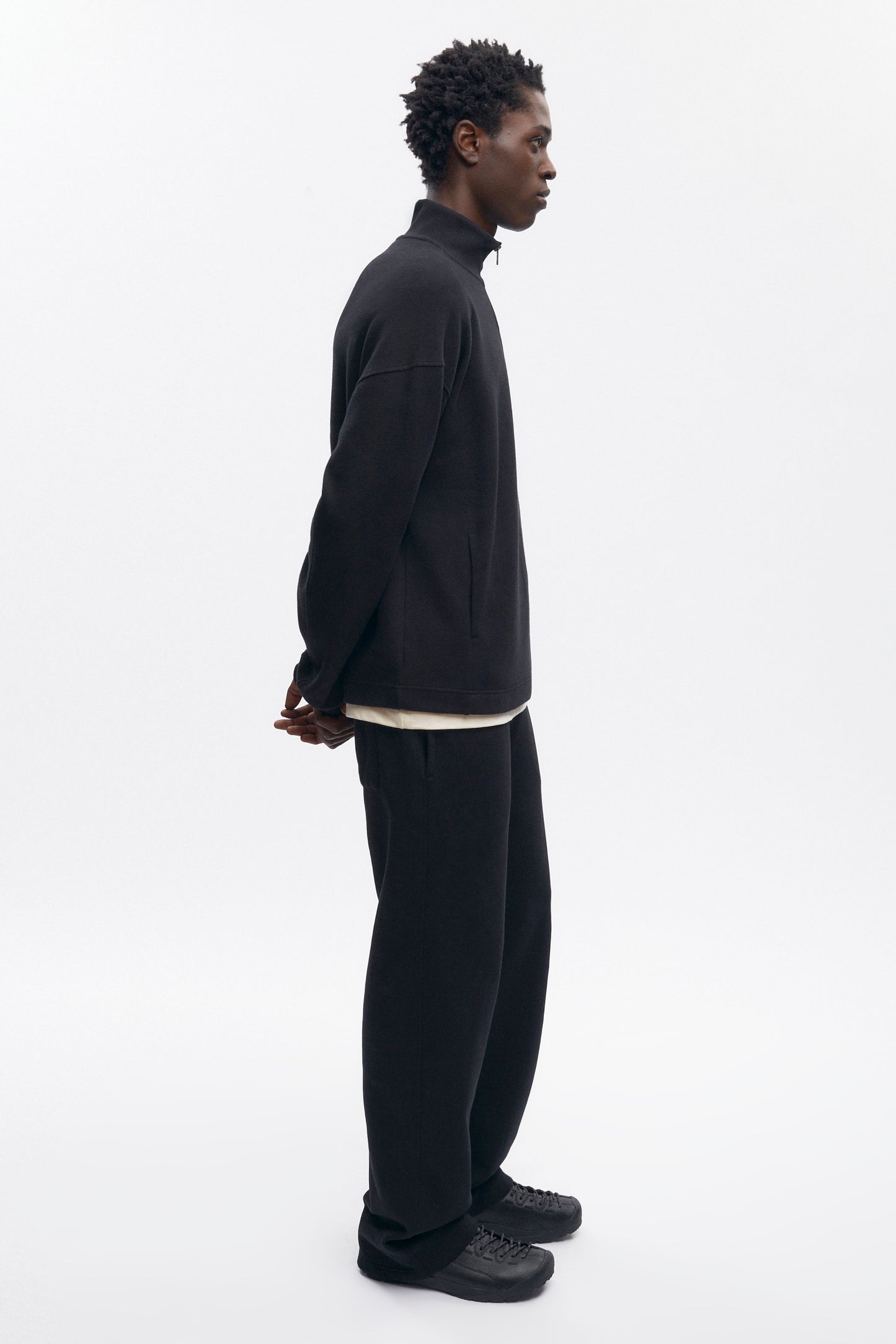 Men's Cozy Quarter Zip in Black