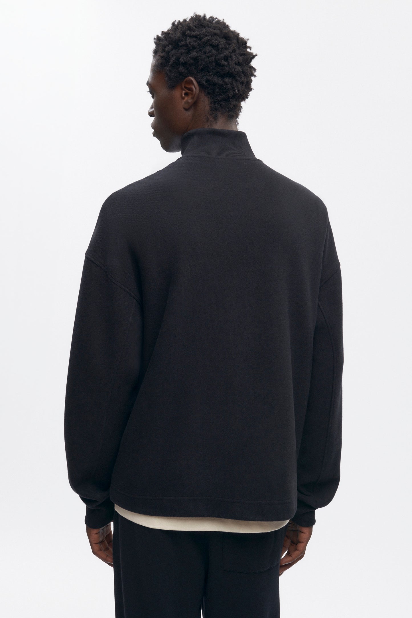 Men's Cozy Quarter Zip in Black