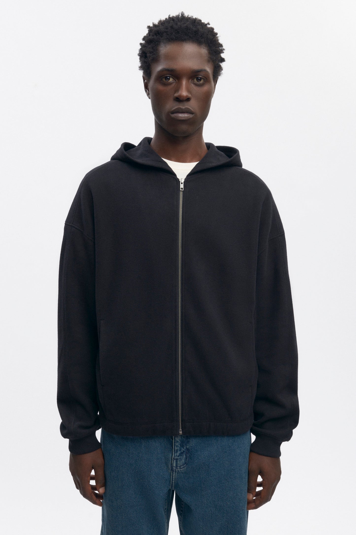 Men's Cozy Zip Hoodie in Black
