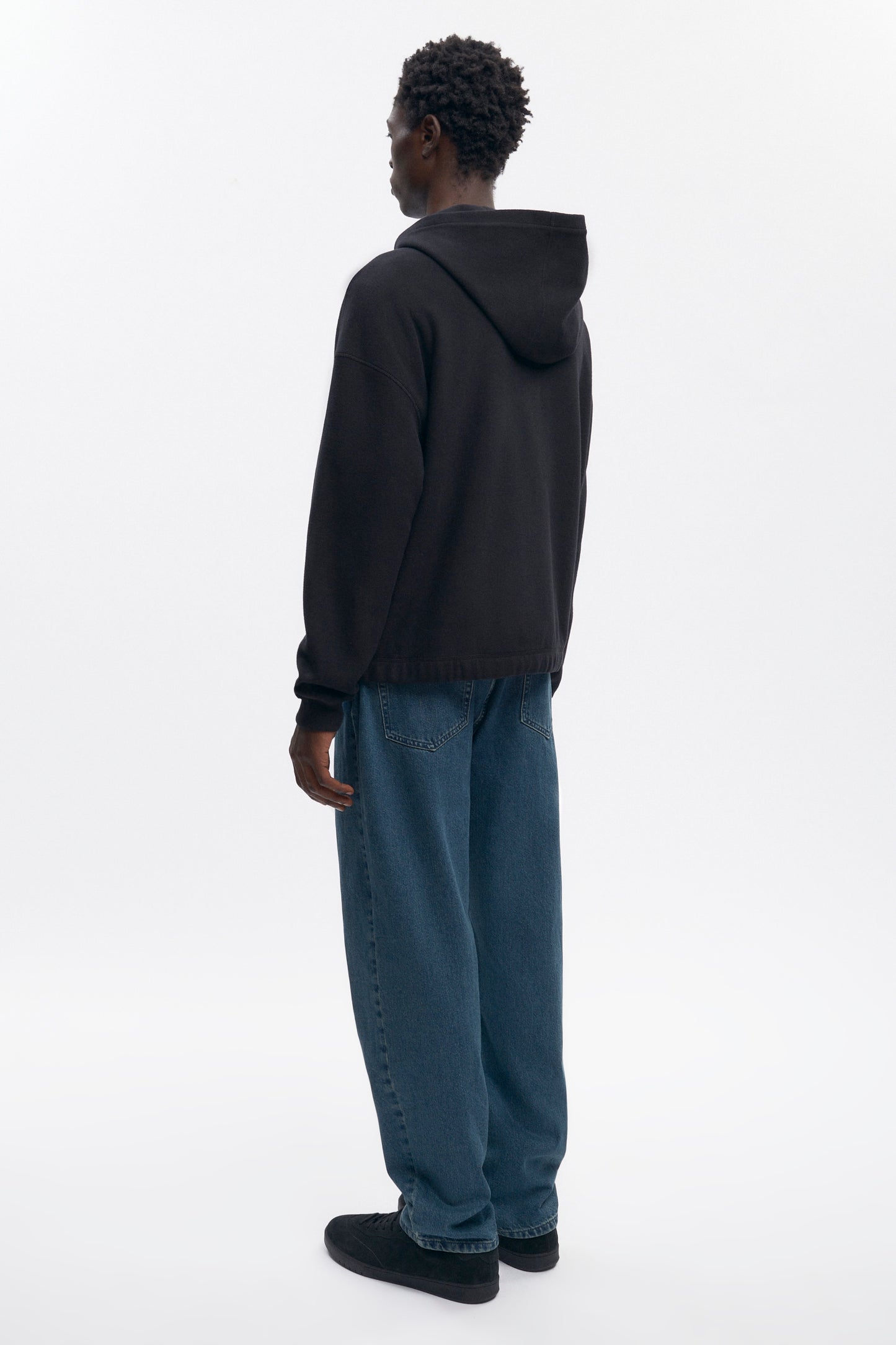 Men's Cozy Zip Hoodie in Black