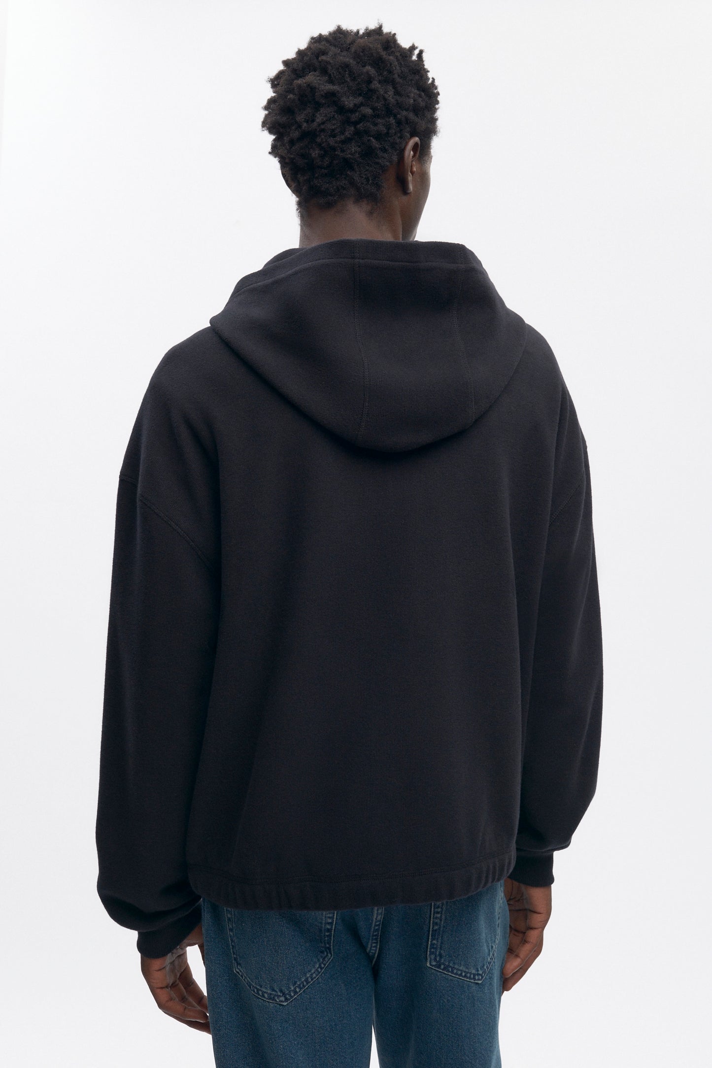 Men's Cozy Zip Hoodie in Black