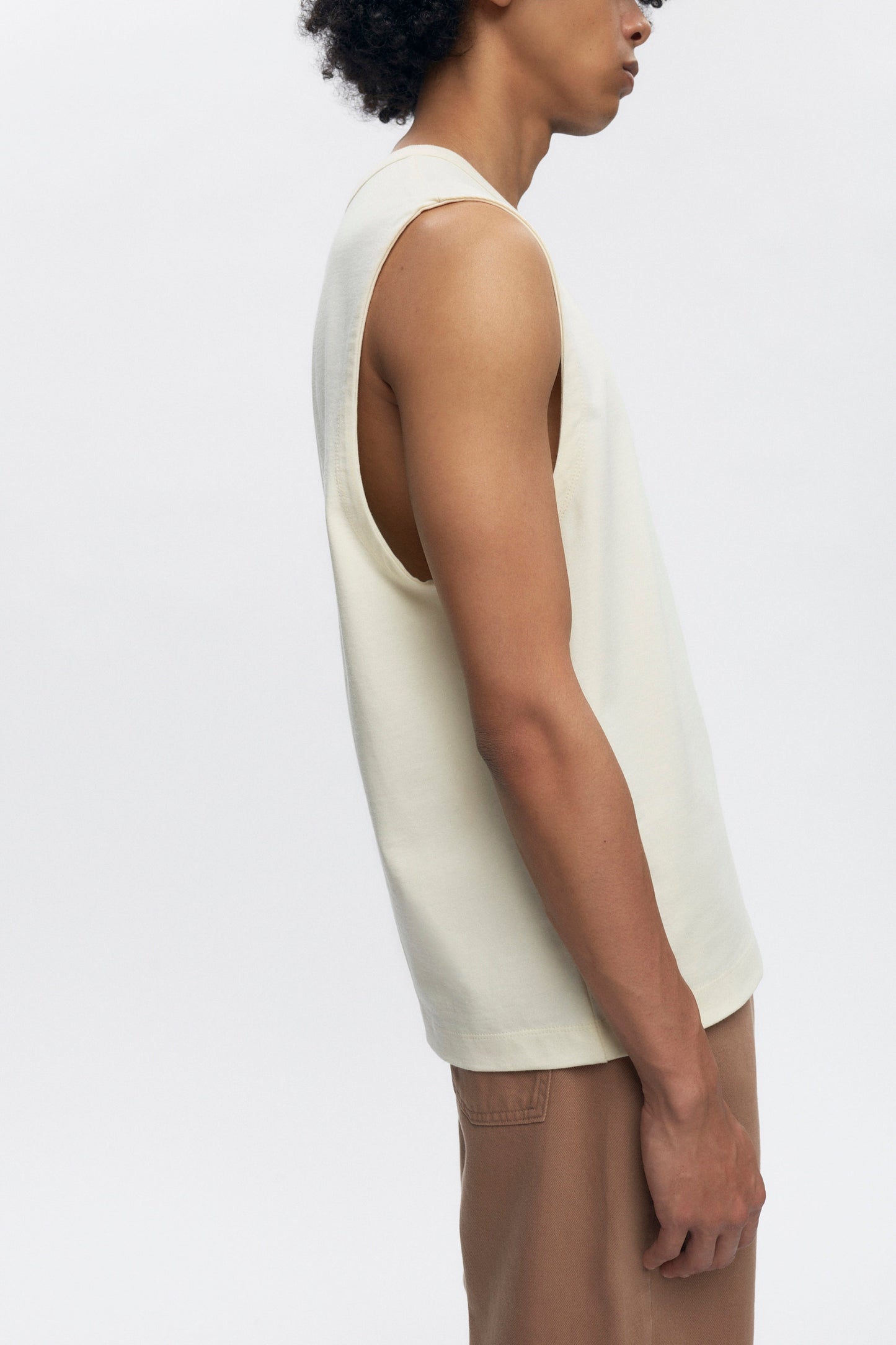 Men's Cut Off Tank in Marshmallow