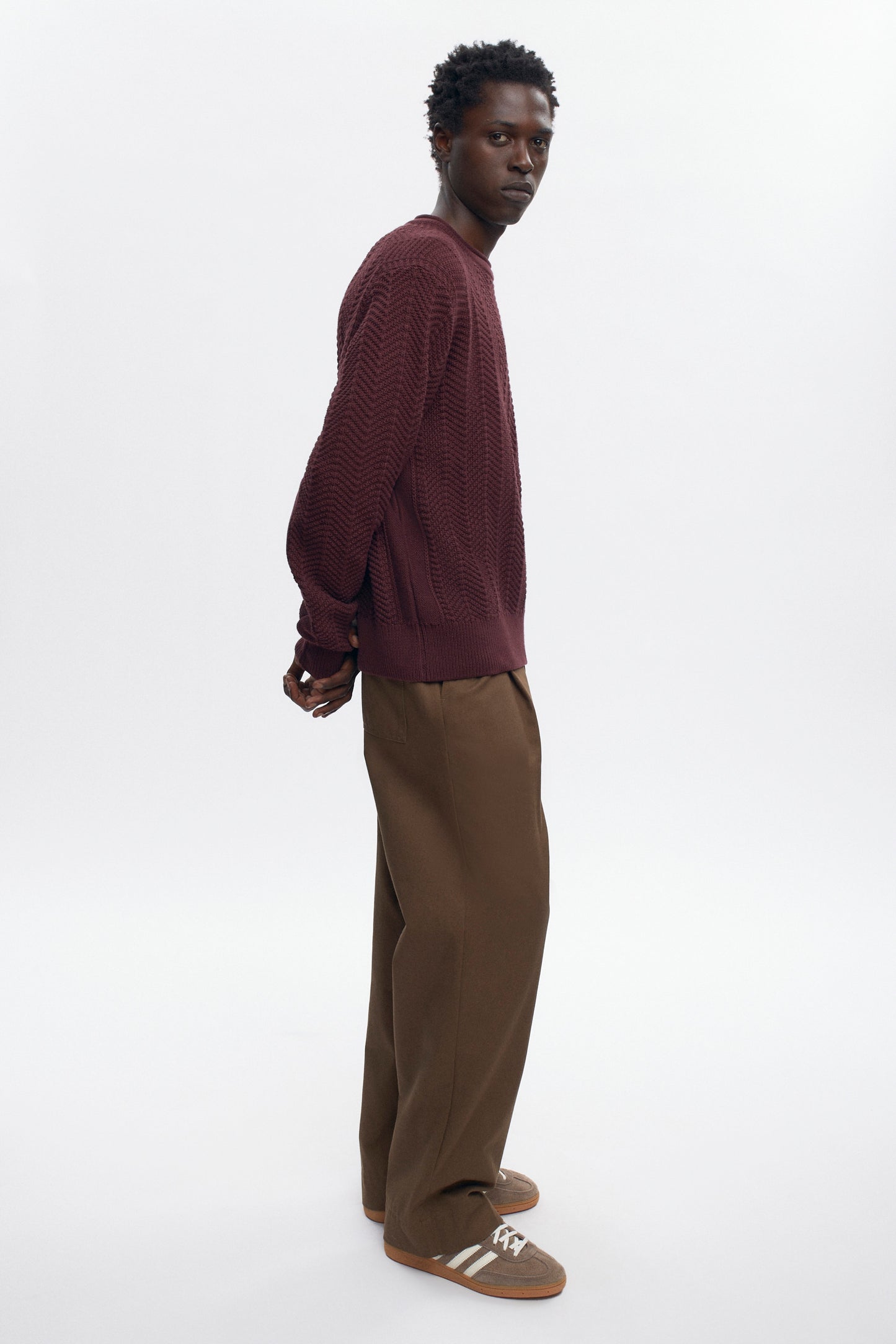 Men's Dahab Rollneck Sweater in Plum