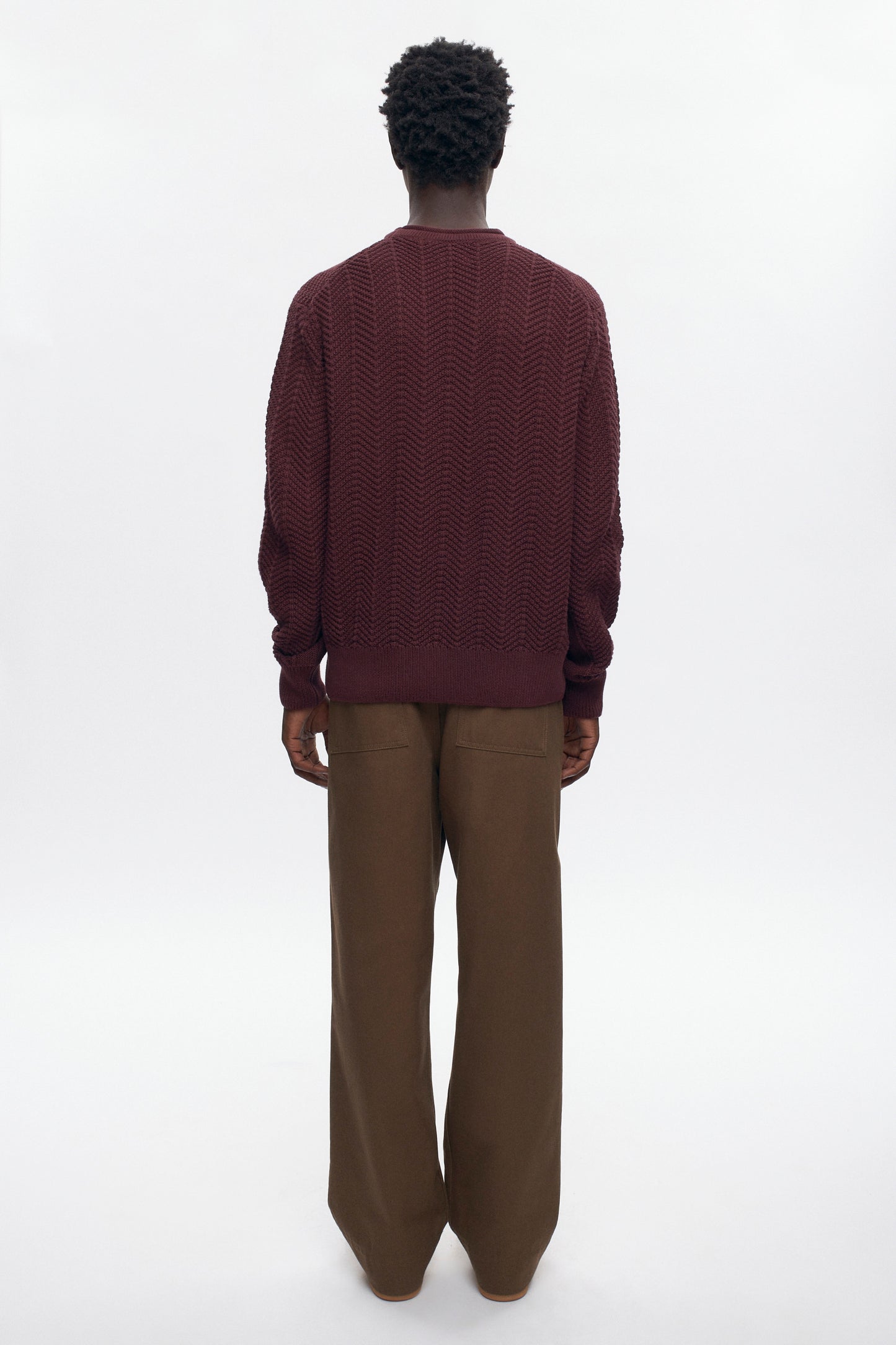 Men's Dahab Rollneck Sweater in Plum