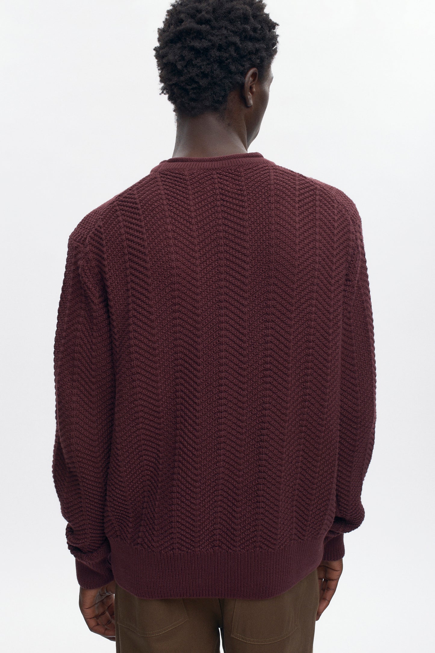 Men's Dahab Rollneck Sweater in Plum