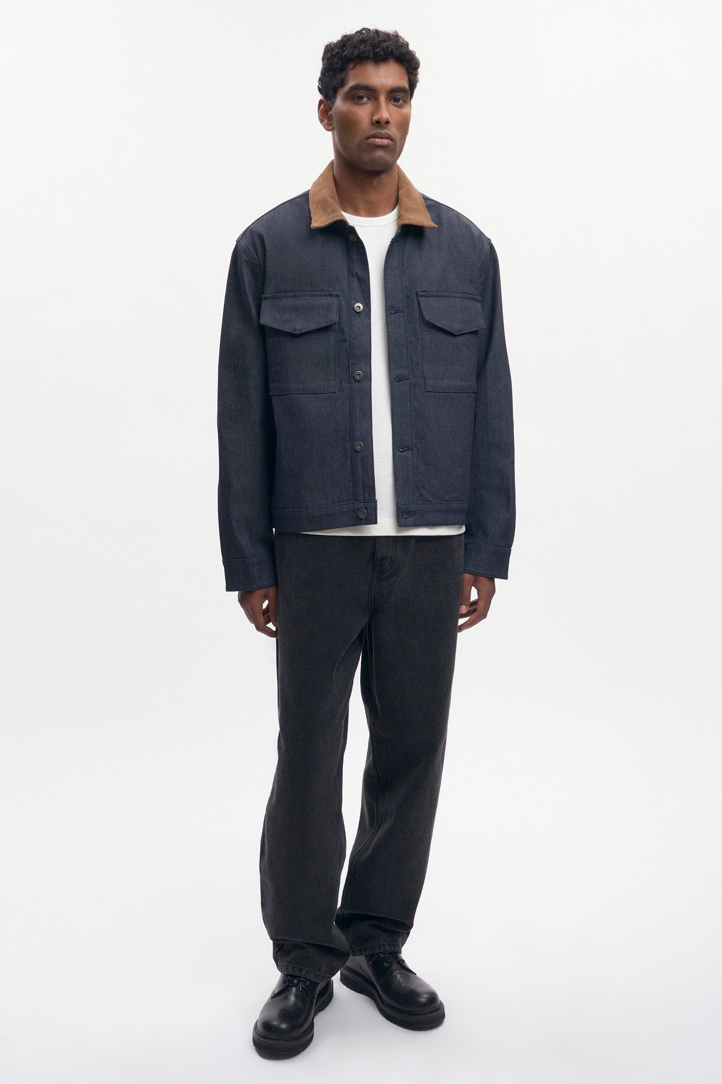 Men's Denim Overshirt in Raw