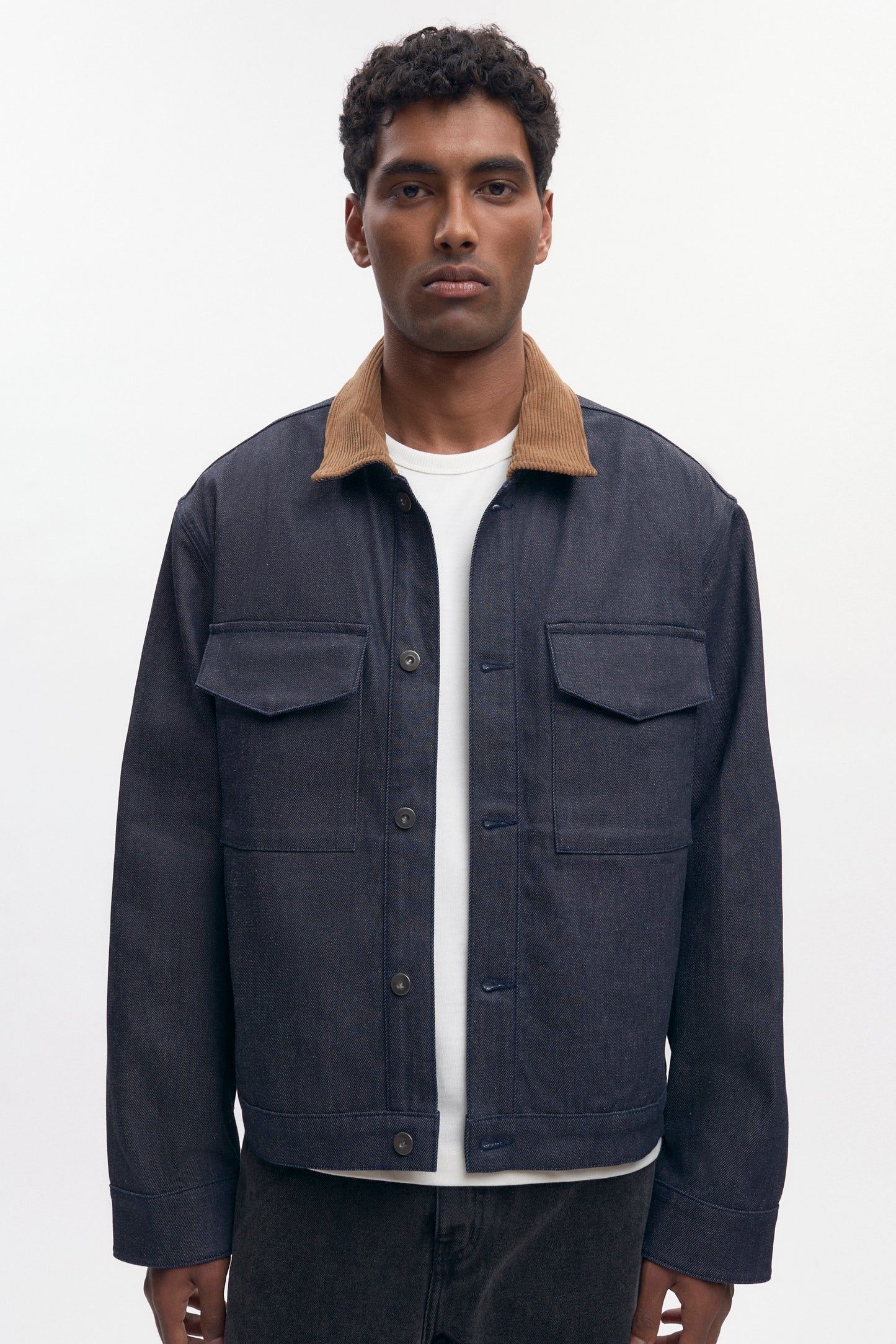 Men's Denim Overshirt in Raw
