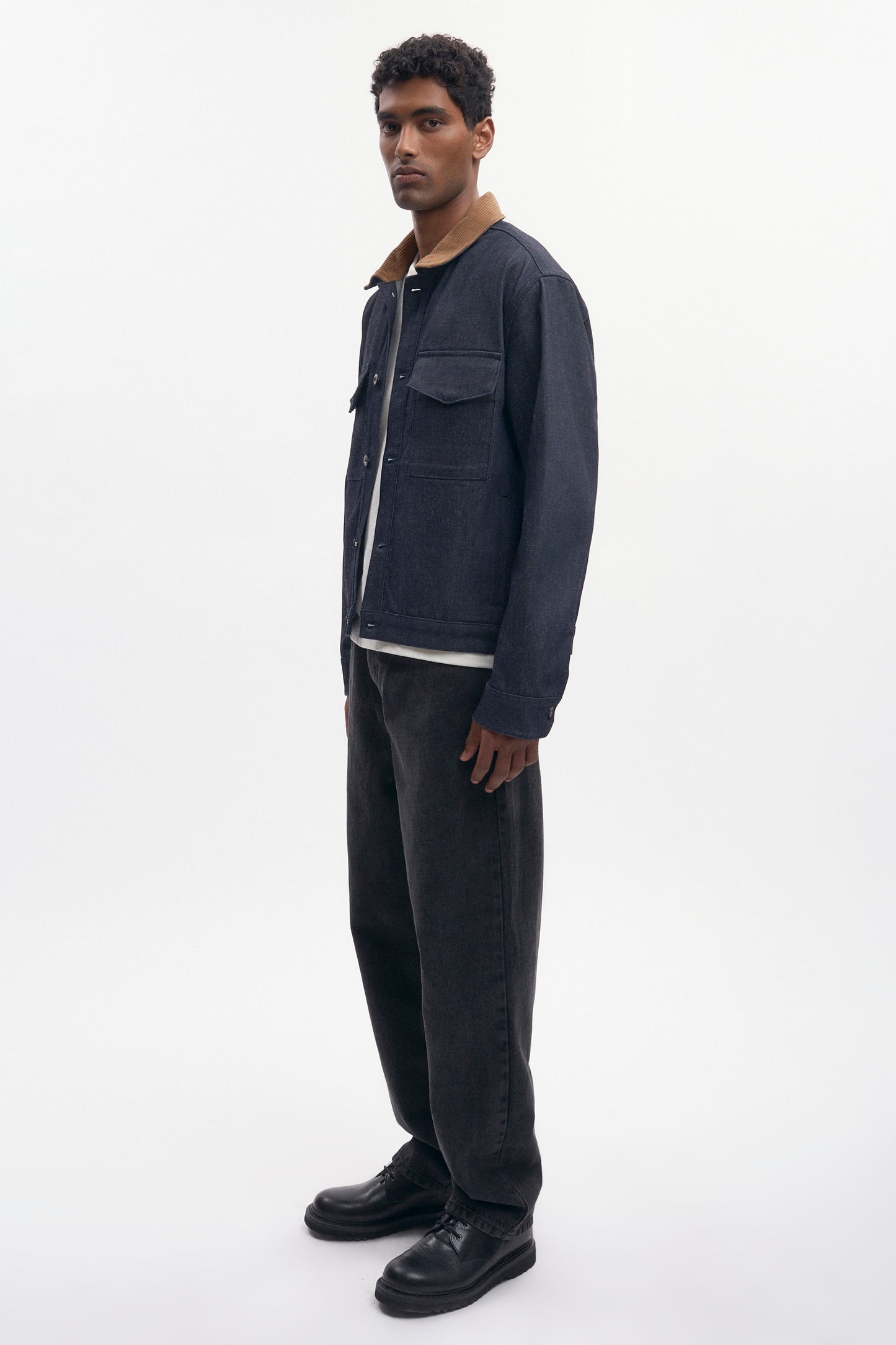 Men's Denim Overshirt in Raw
