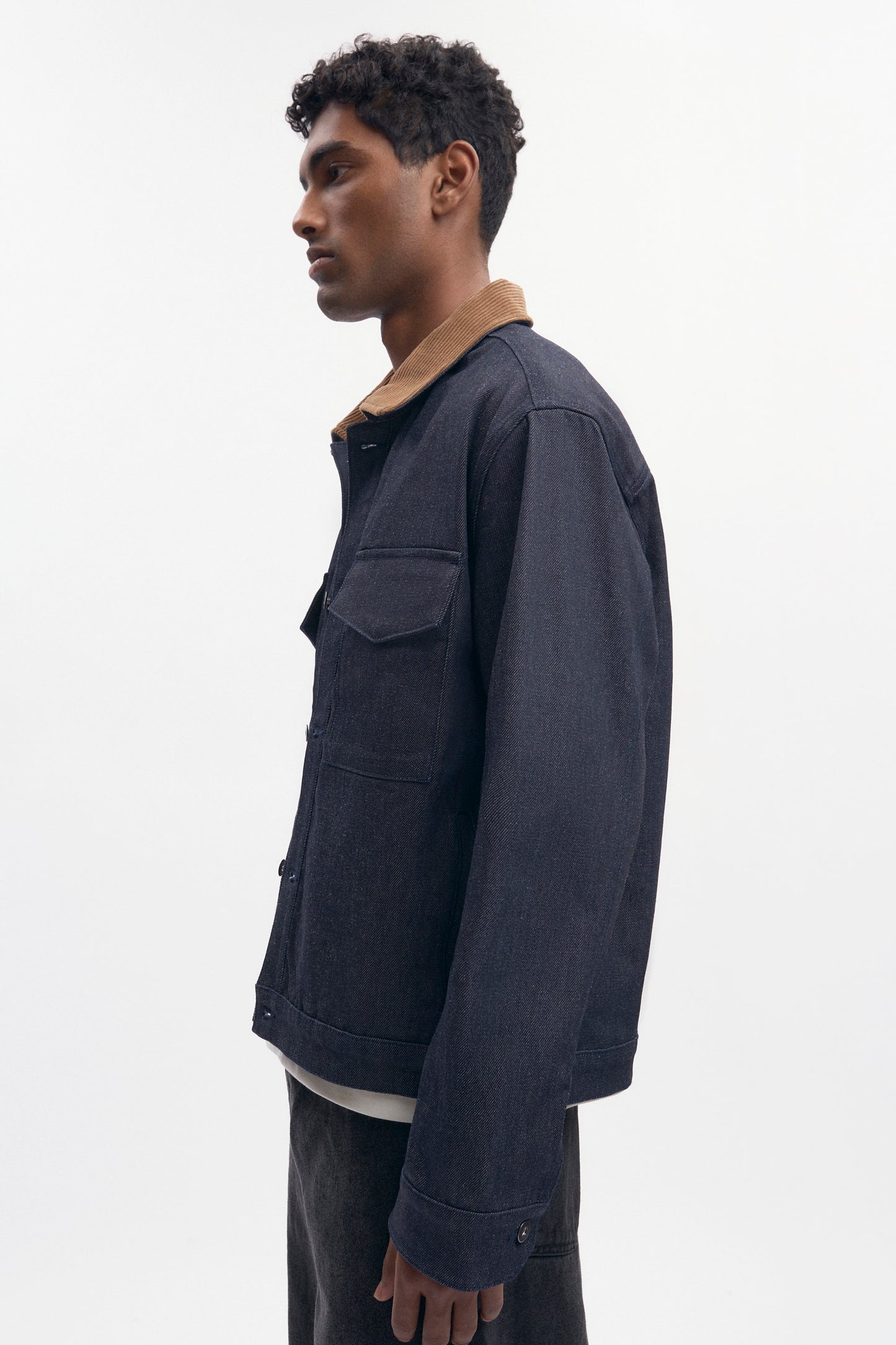 Men's Denim Overshirt in Raw