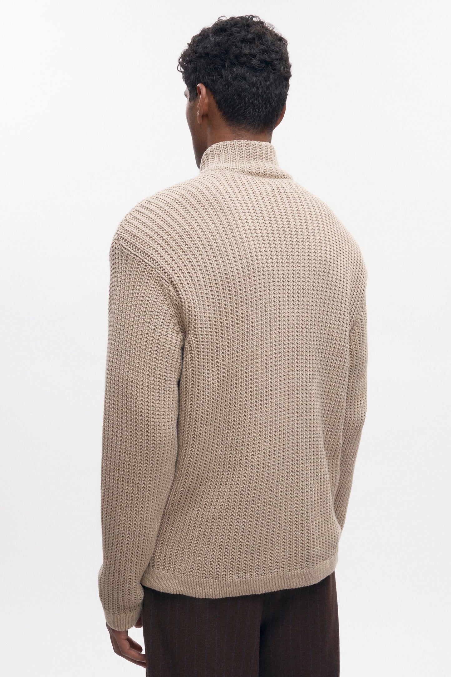 Men's Hadi Zip Sweater in Oat