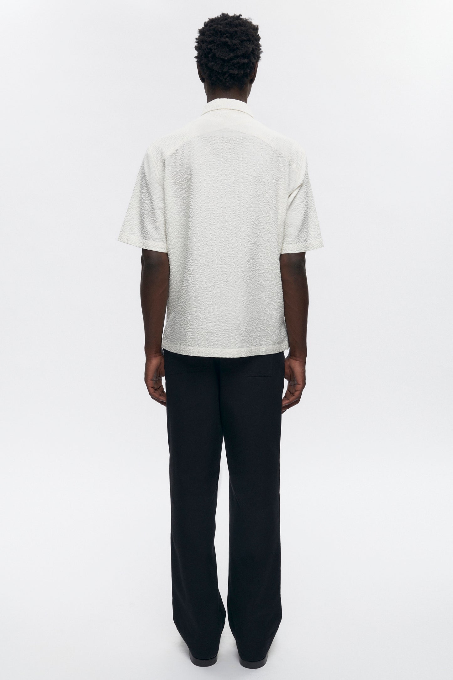 Men's Half Zip Shirt in Marshmallow