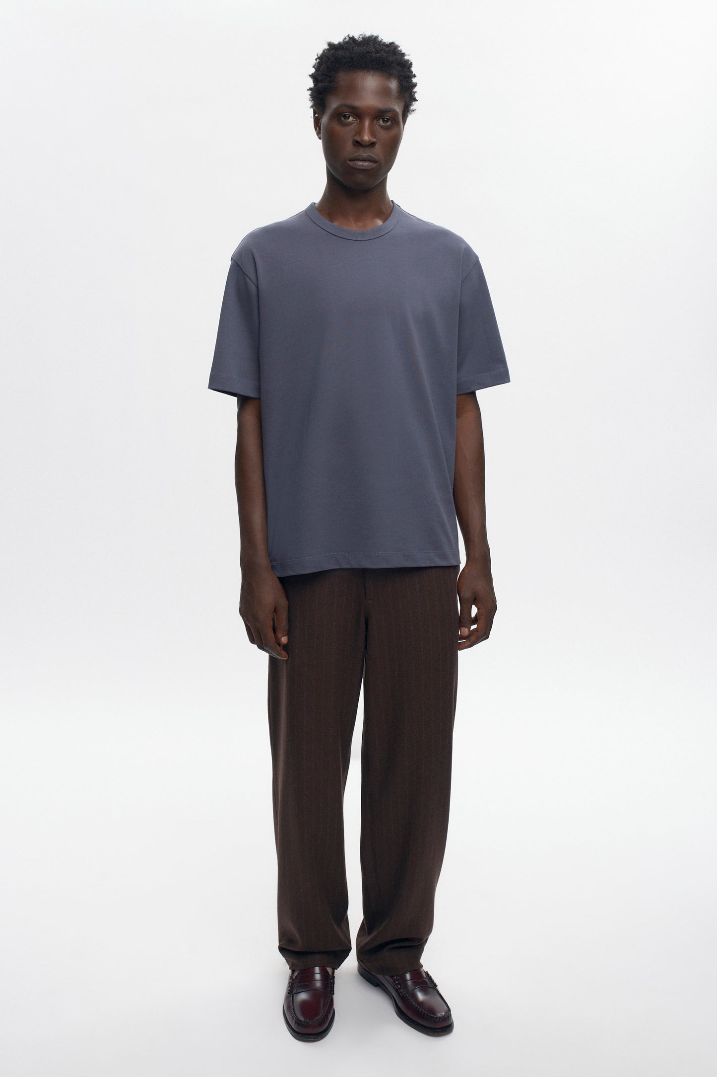 Men's Heavyweight Box Crew in Dark Dusk