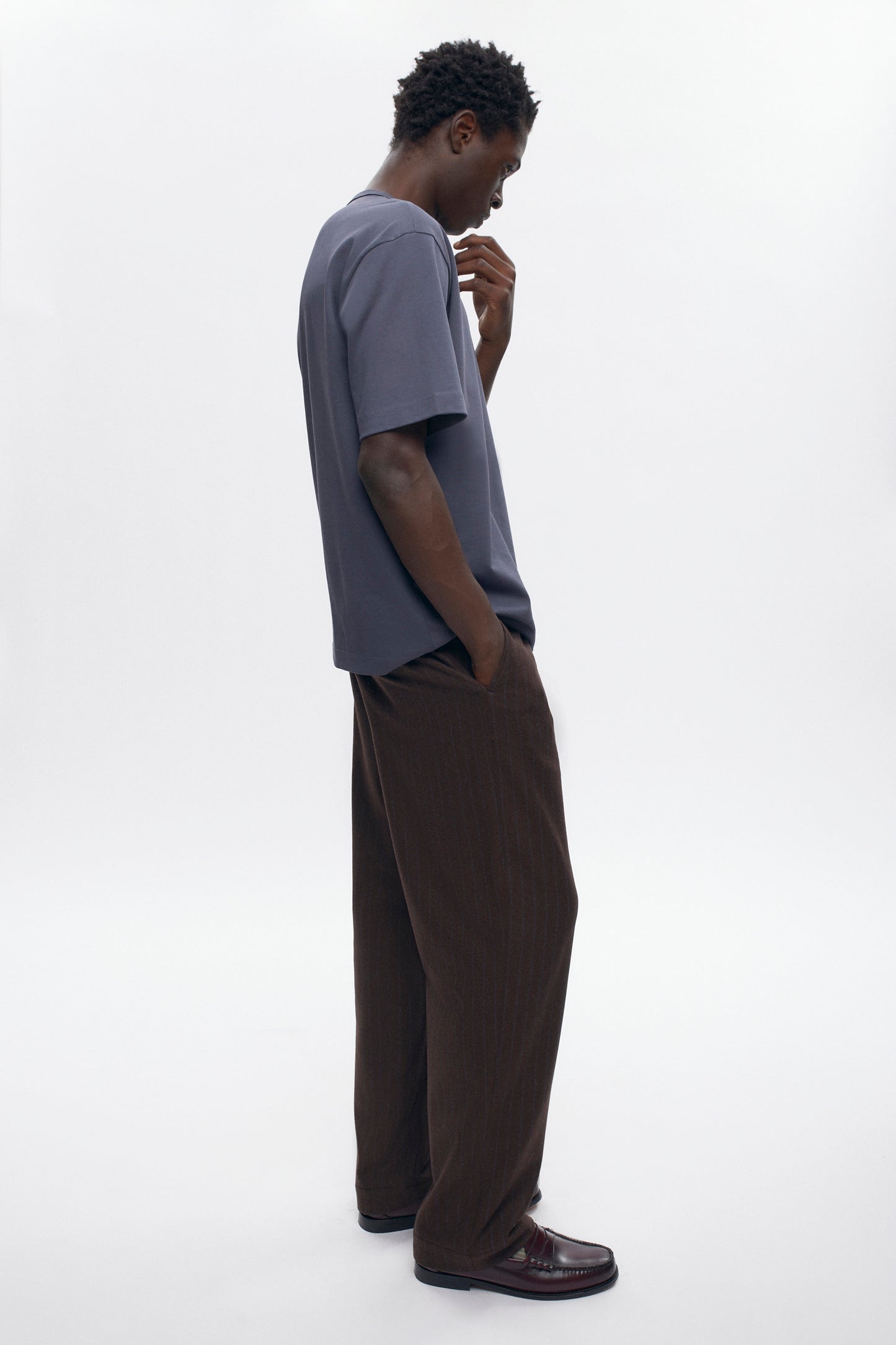 Men's Heavyweight Box Crew in Dark Dusk