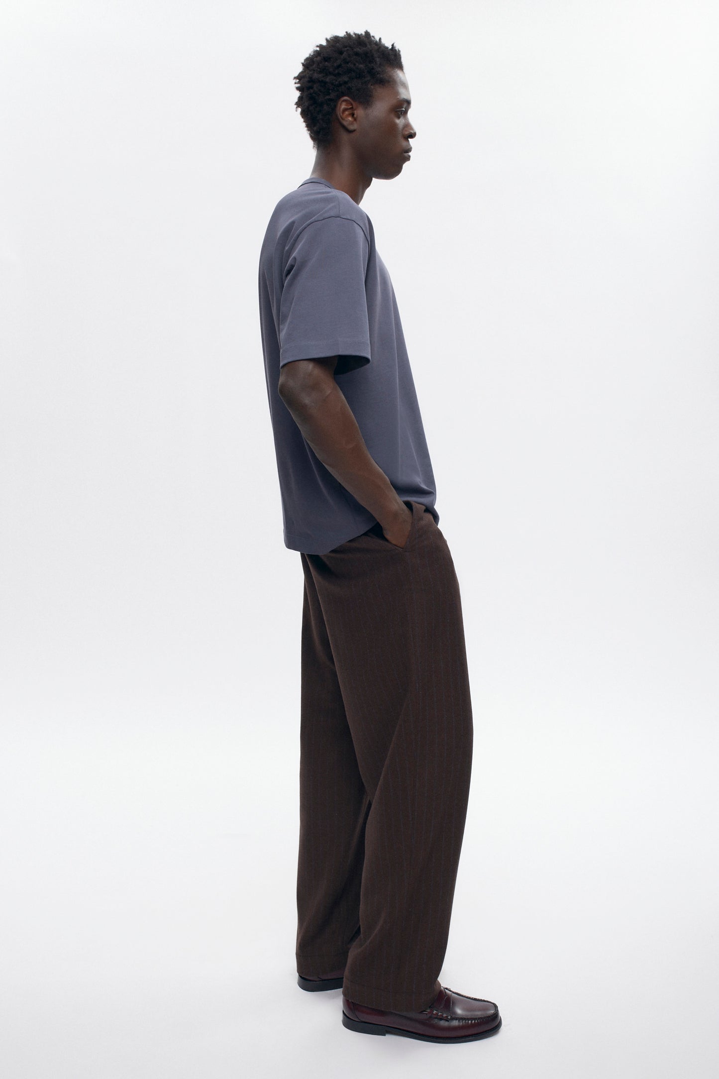 Men's Heavyweight Box Crew in Dark Dusk