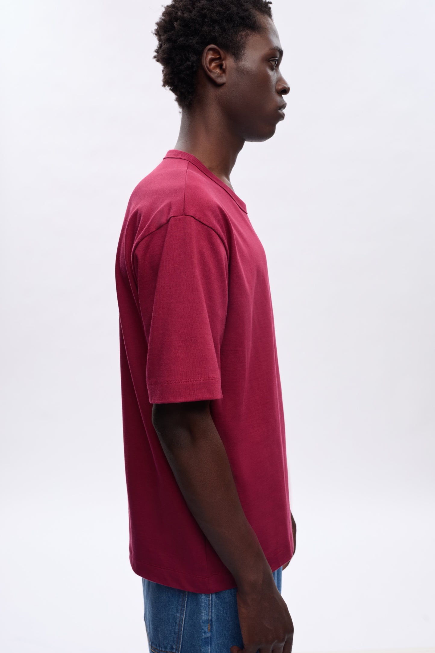 Men's Heavyweight Box Crew in Sunstar Red