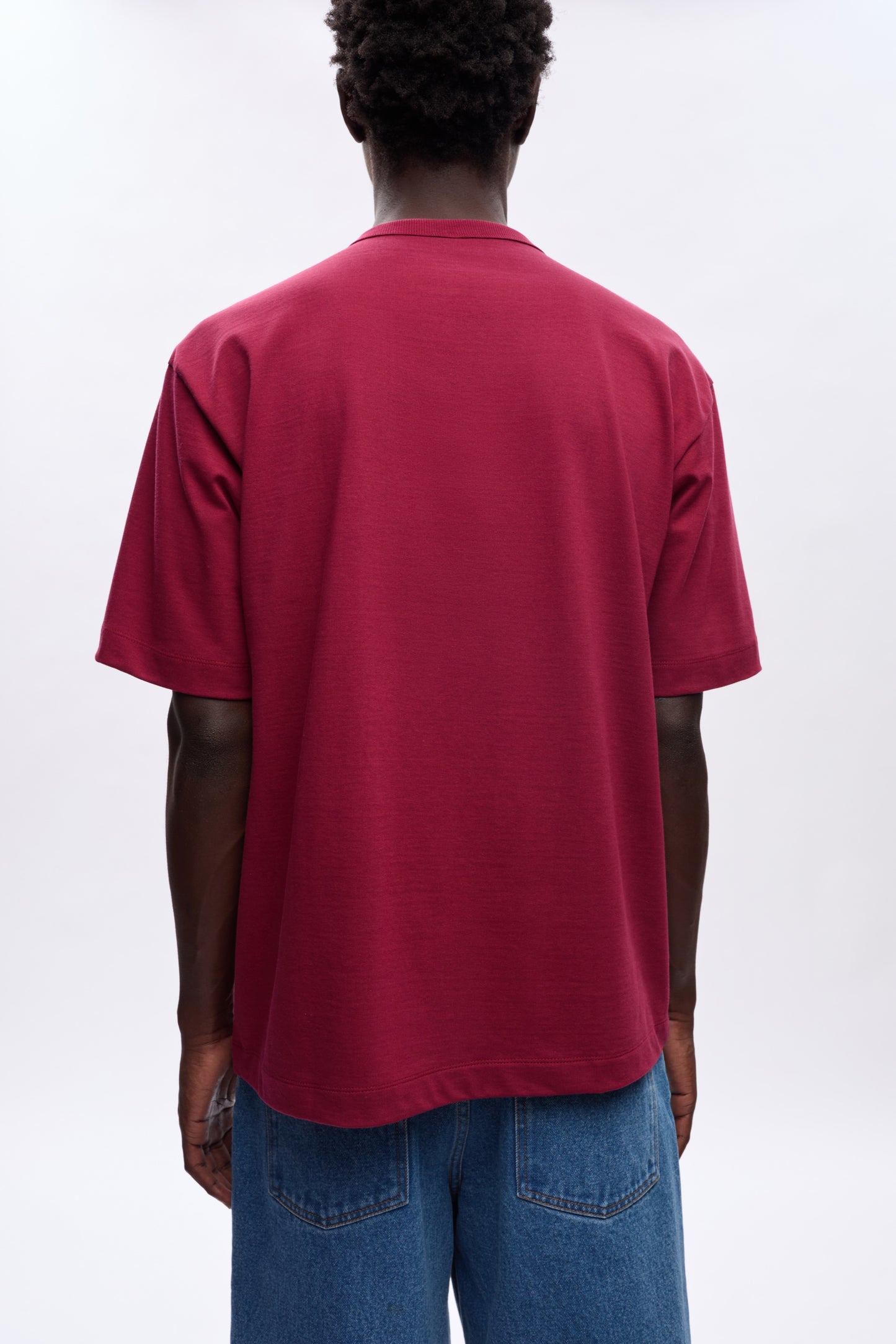 Men's Heavyweight Box Crew in Sunstar Red