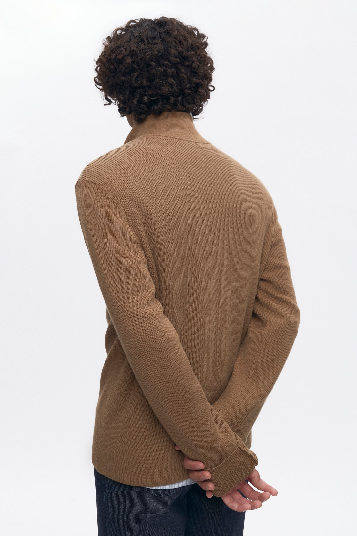 Men's Lightweight Zip Sweater in Otter