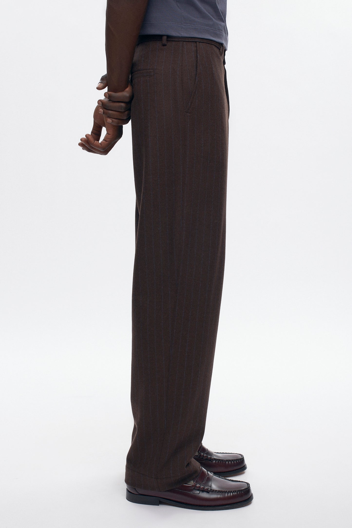 Men's Malik Wool Trouser in Coffee Bean