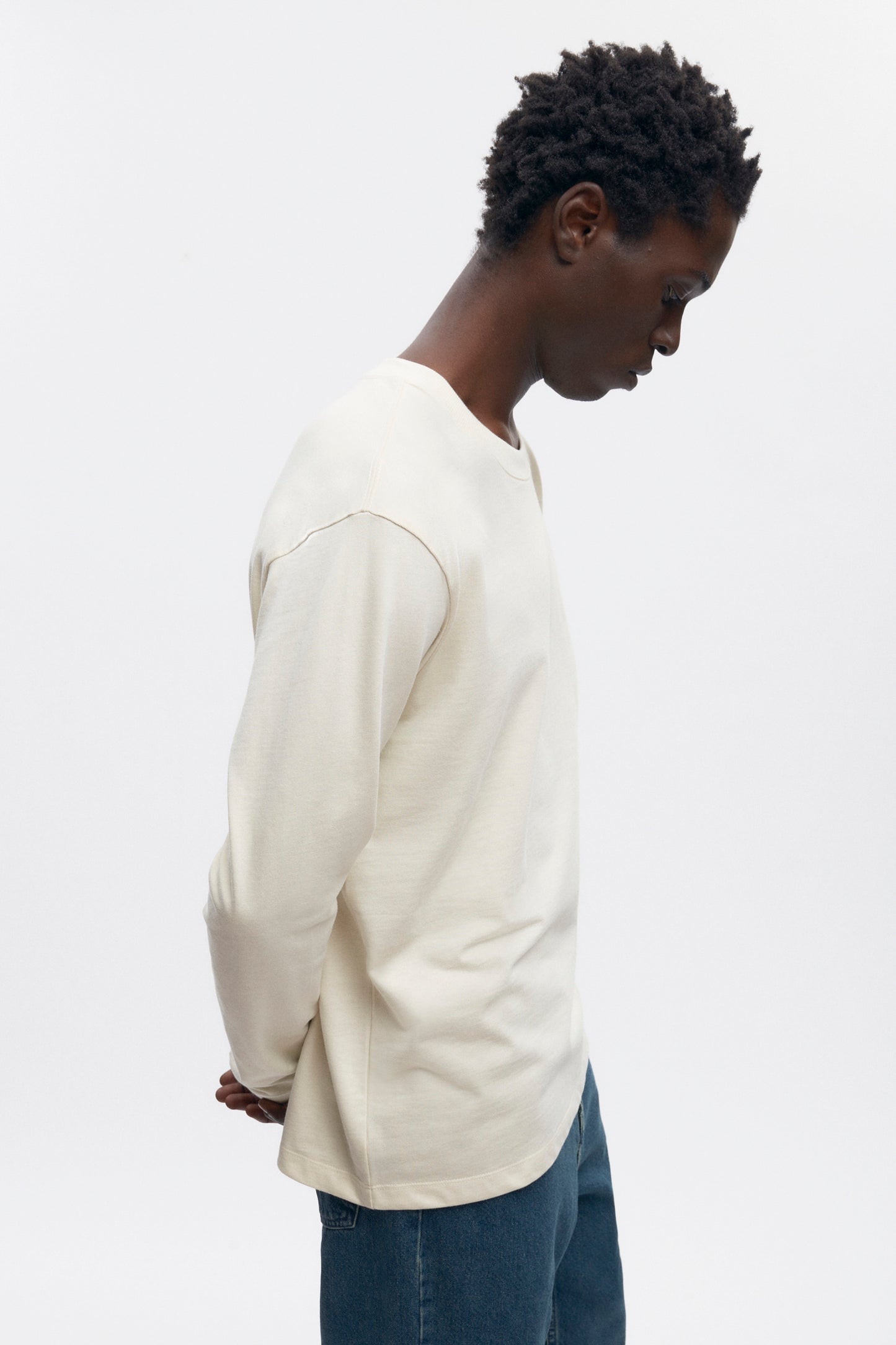 Men's Midweight Longsleeve in Marshmallow