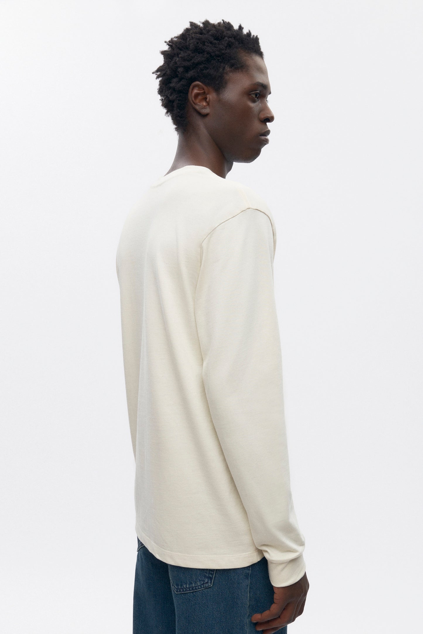 Men's Midweight Longsleeve in Marshmallow