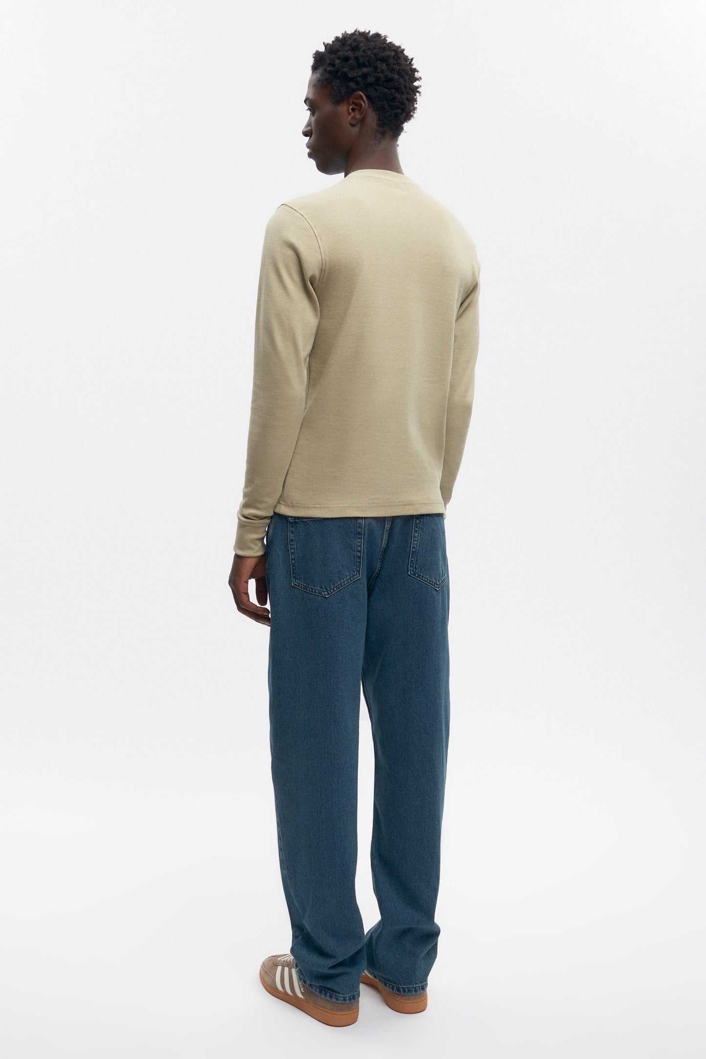 Men's Rib Henley in Desert