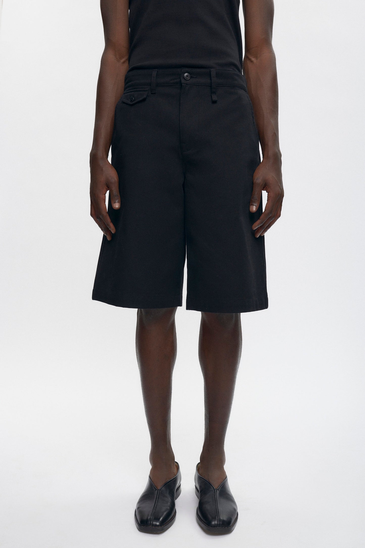 Men's Twill Bermuda Shorts in Black