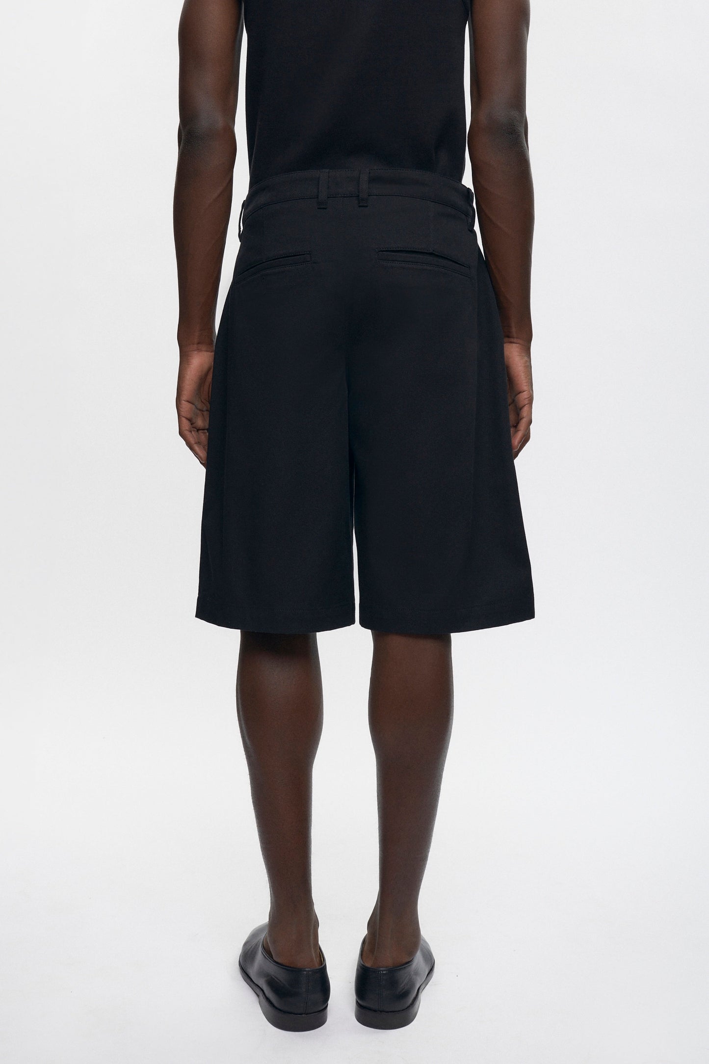 Men's Twill Bermuda Shorts in Black