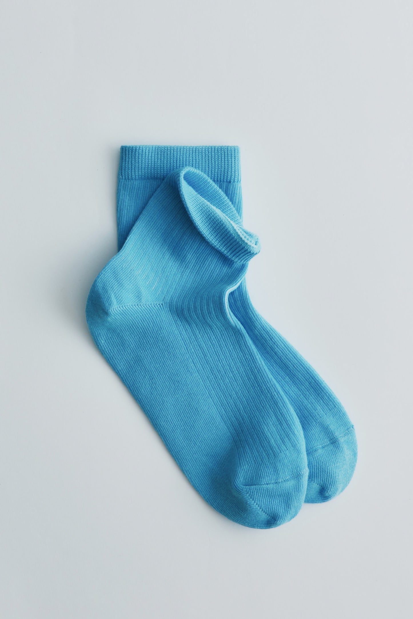 Rib Ankle Socks in Azure