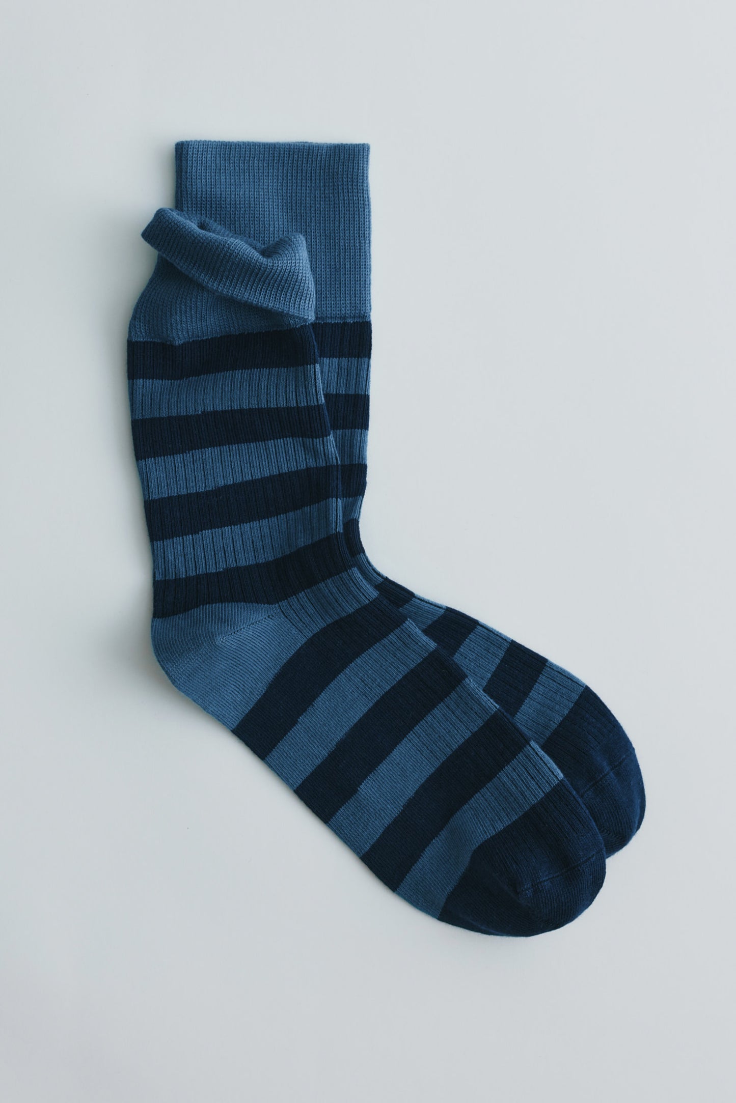 Rib Socks in Delta/Midnight Stripe