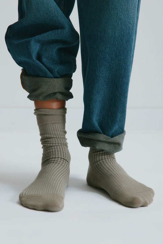 Rib Socks in Desert