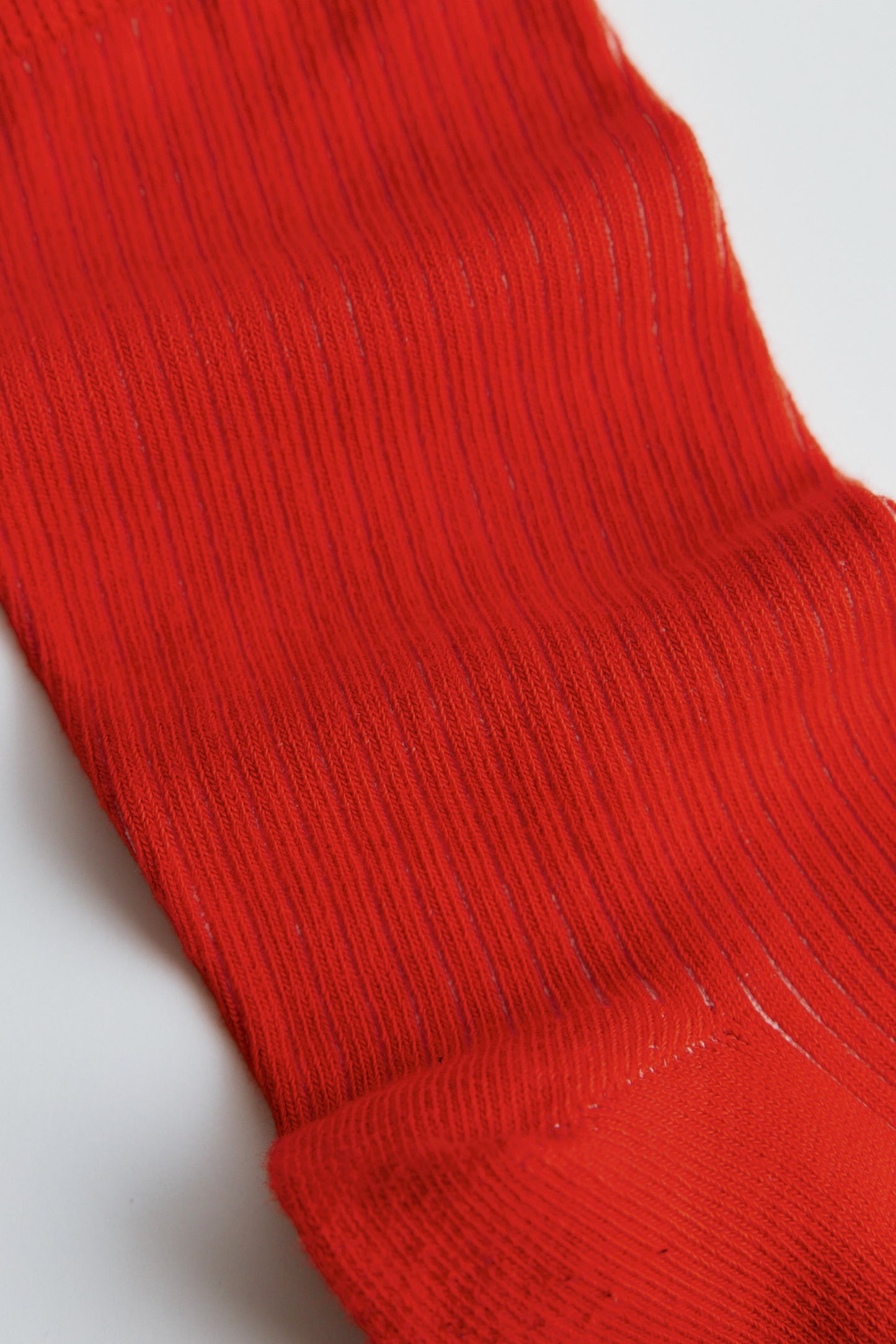 Rib Socks in Fiery Red