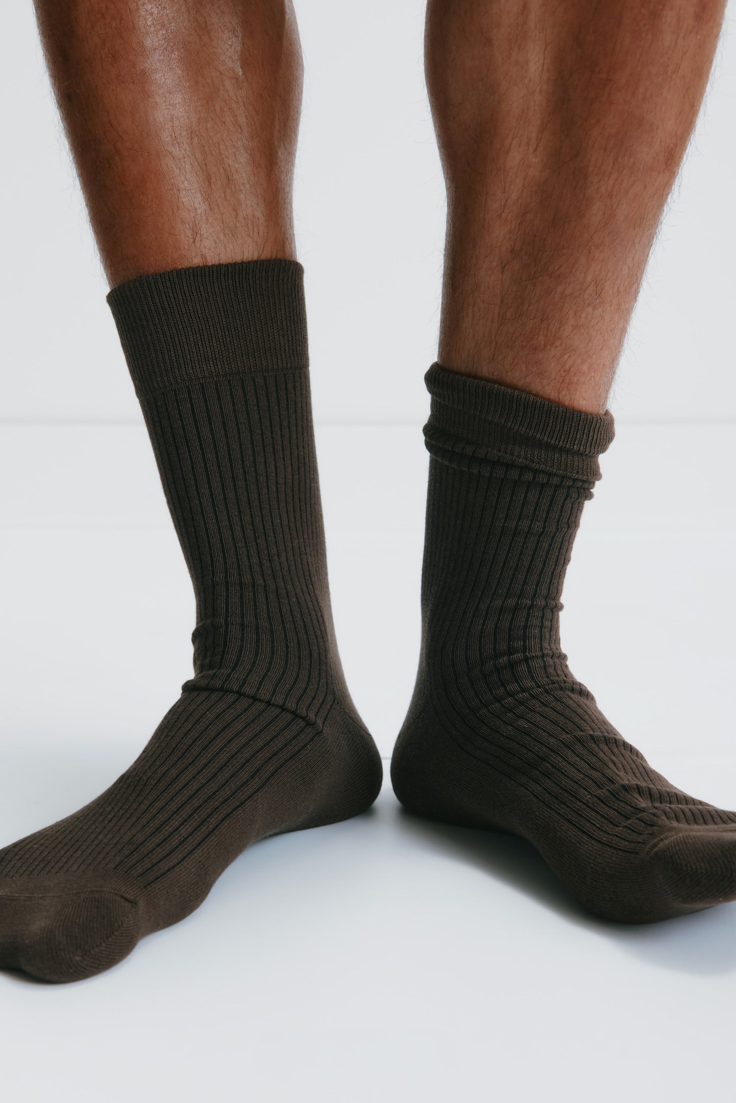 Rib Socks in Walnut