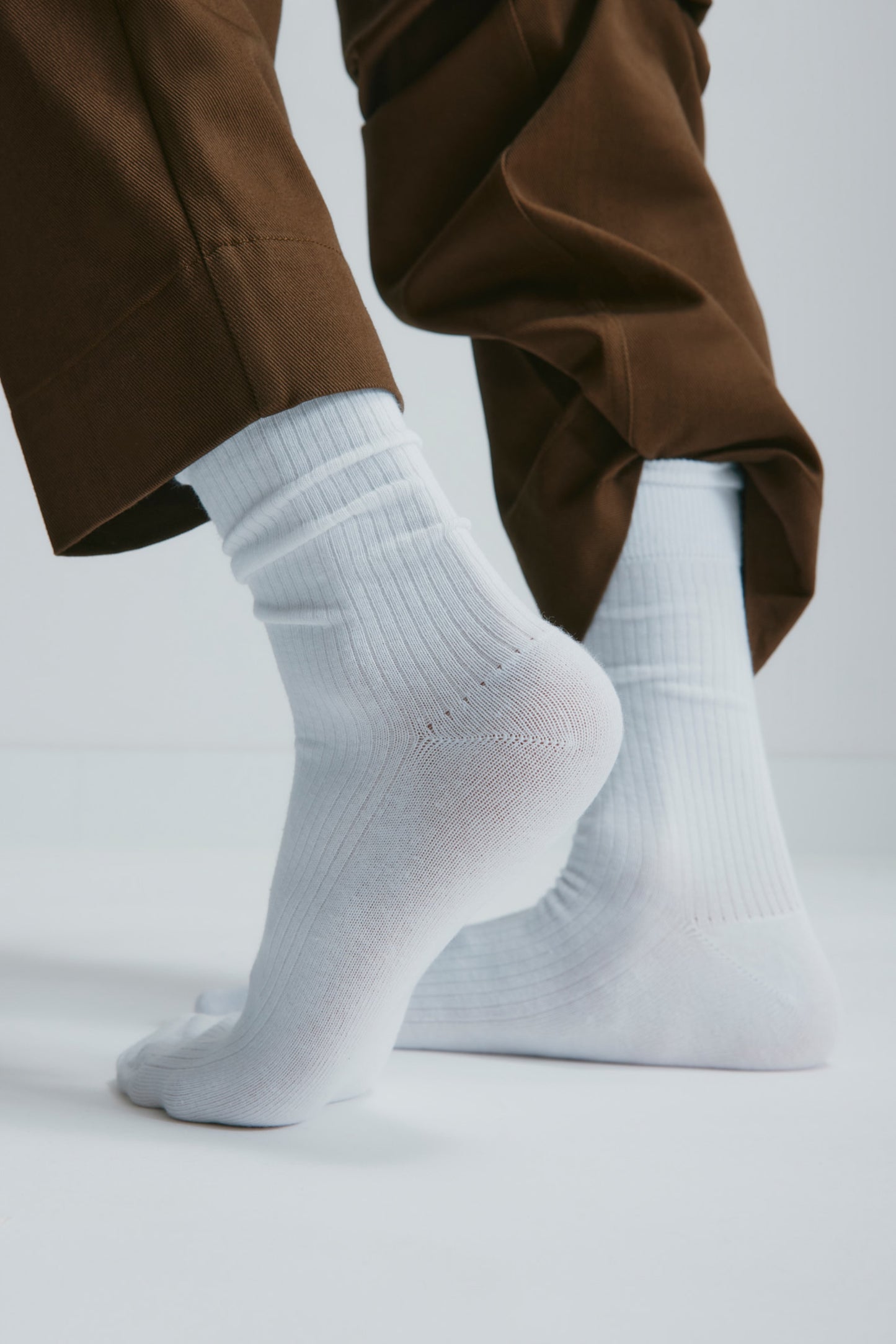 Rib Socks in White