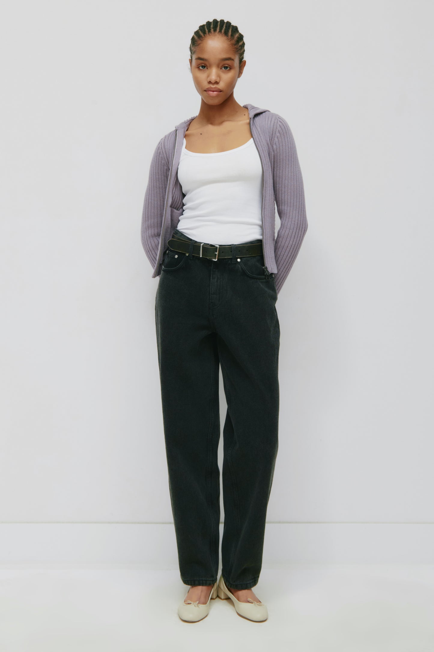 Unisex Antifit Denim in Washed Black