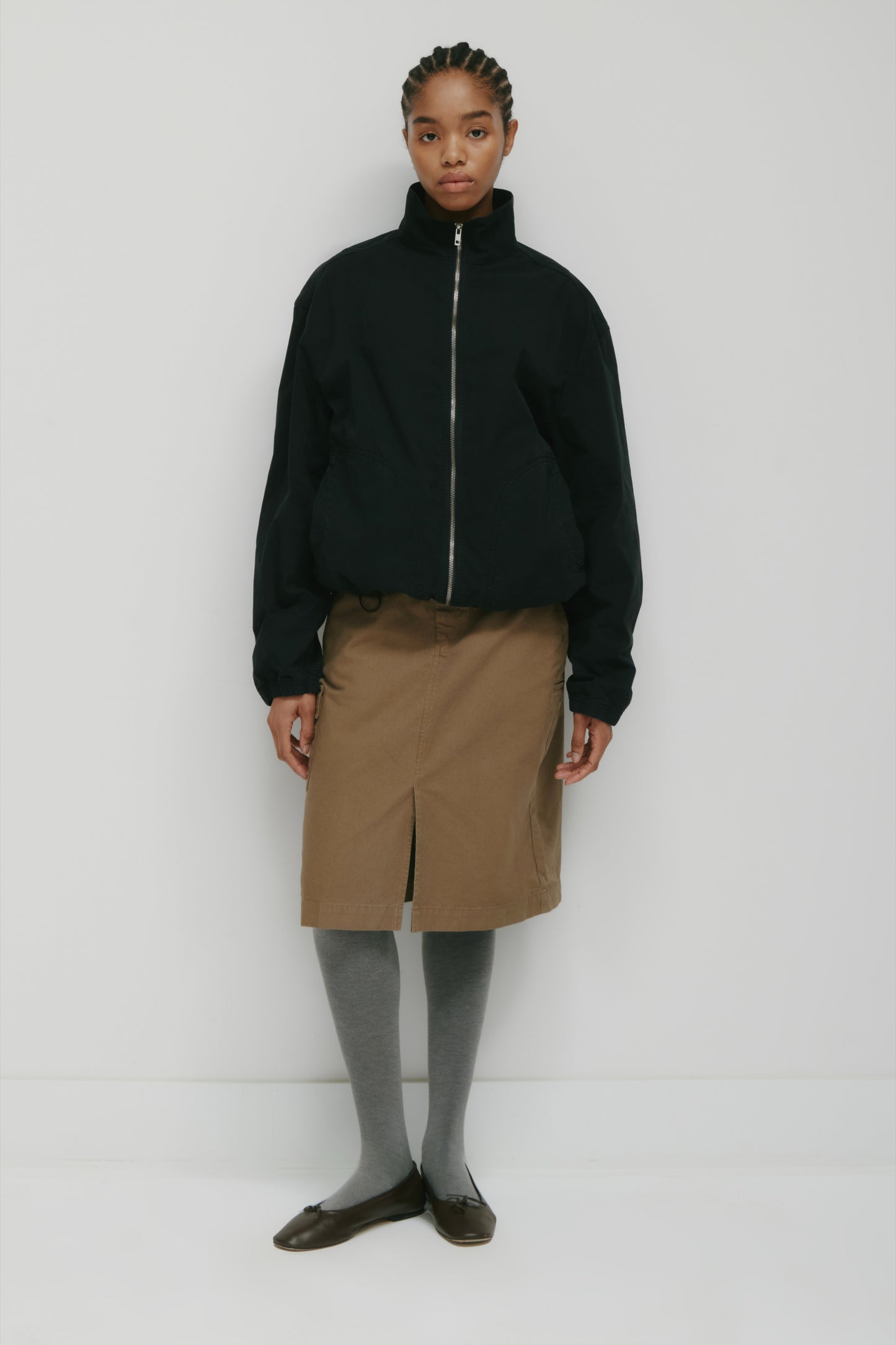 Men's Tefnut Stand Collar Jacket in Black