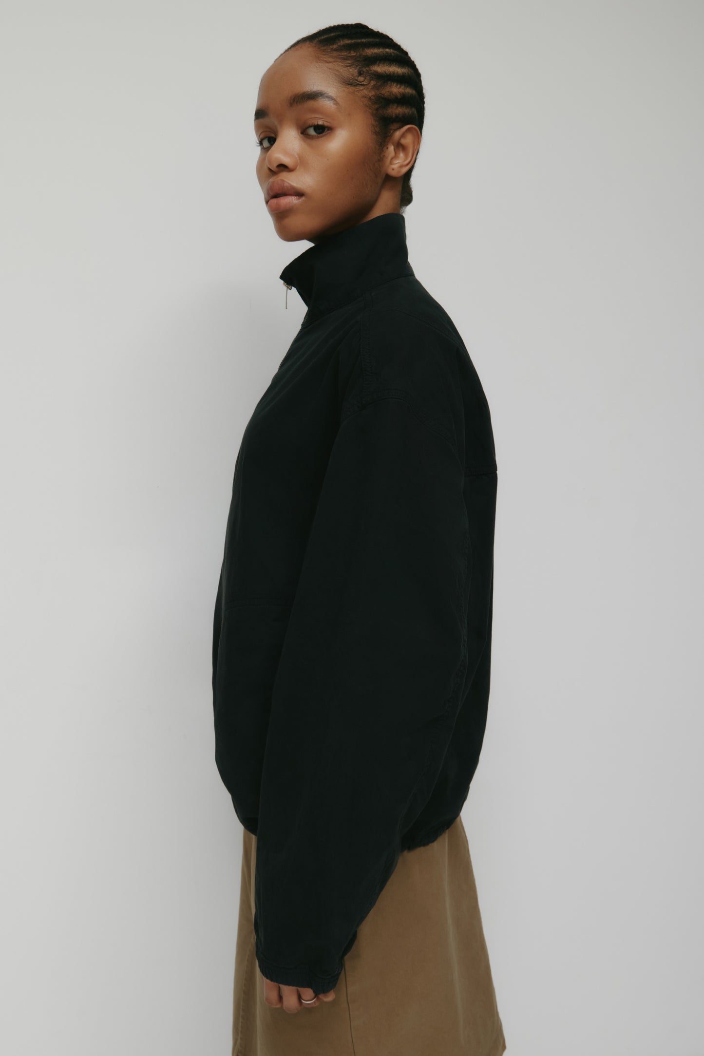Men's Tefnut Stand Collar Jacket in Black