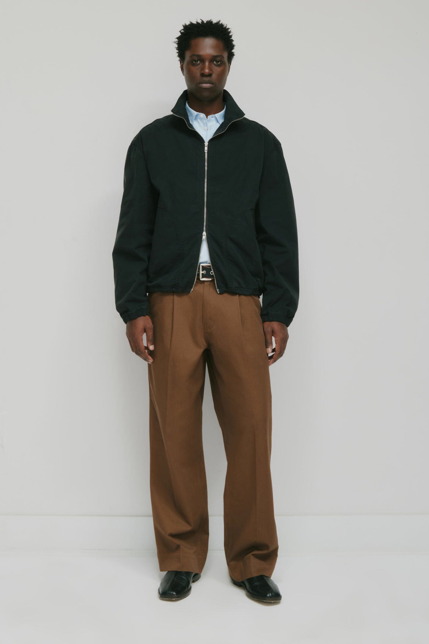 Men's Tefnut Stand Collar Jacket in Black