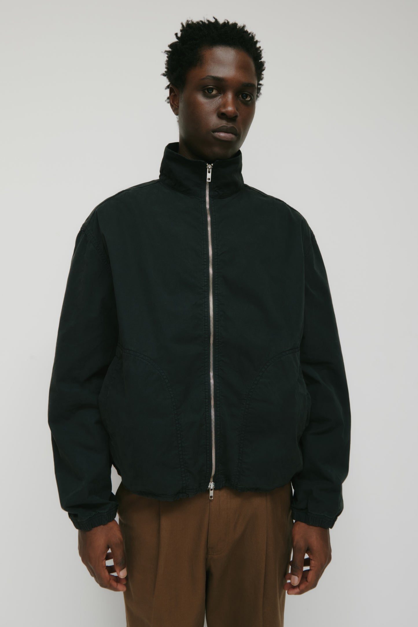 Men's Tefnut Stand Collar Jacket in Black