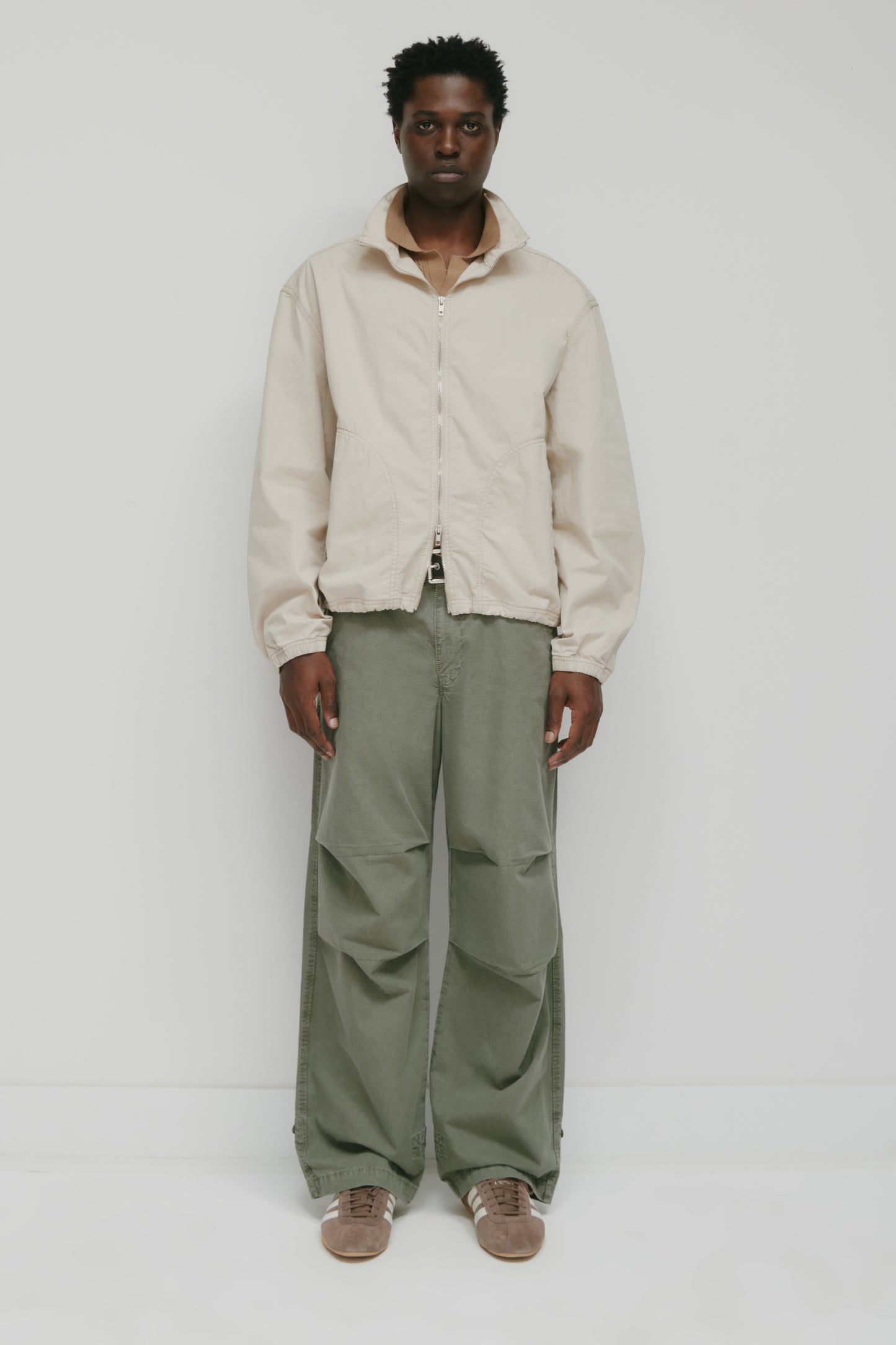 Men's Tefnut Stand Collar Jacket in Stone