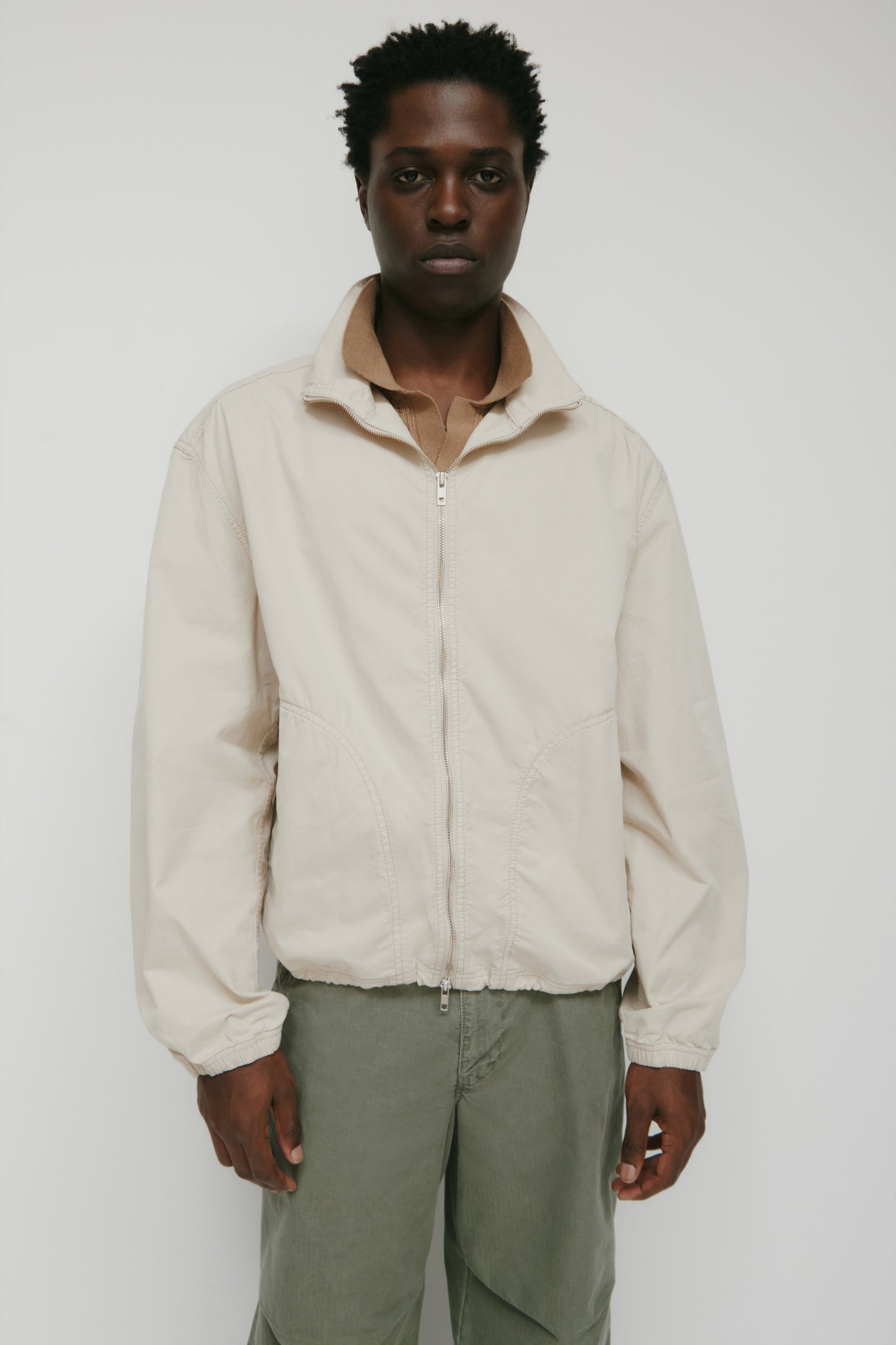 Men's Tefnut Stand Collar Jacket in Stone