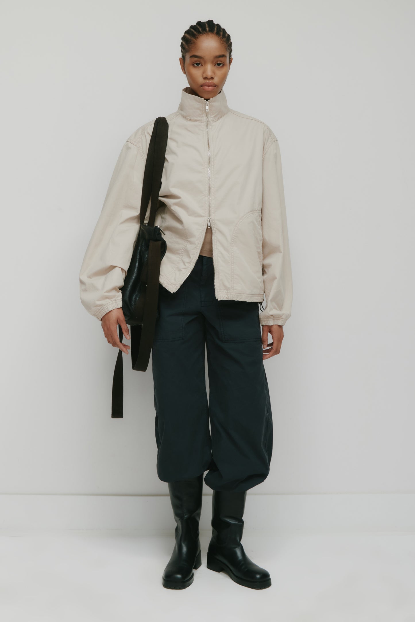 Men's Tefnut Stand Collar Jacket in Stone